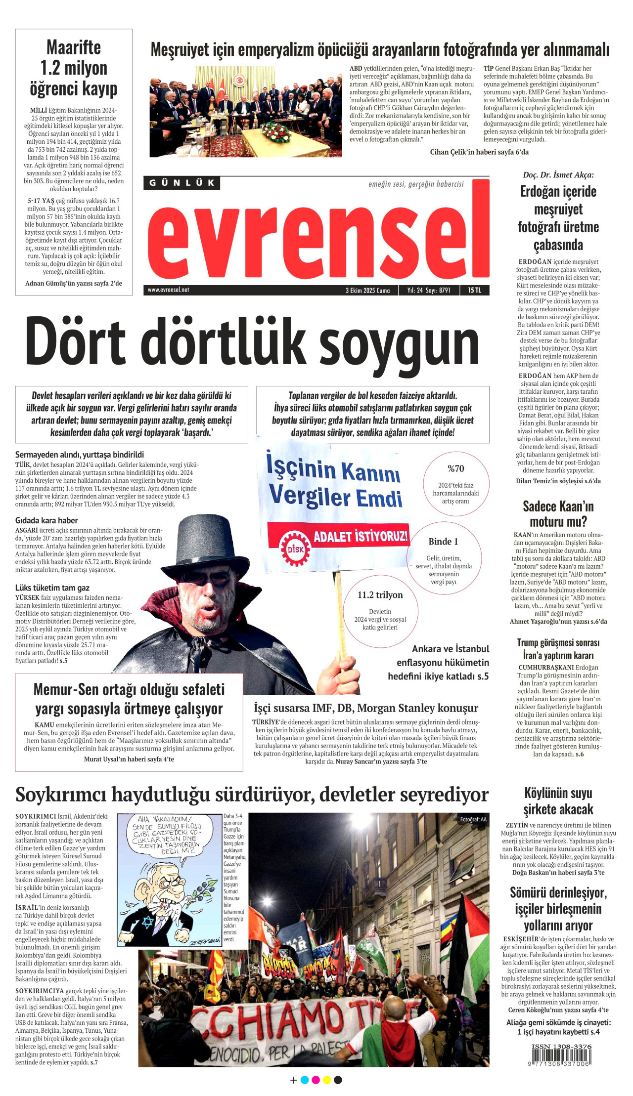 Gazeteler manşetine hangi haberleri taşıdı? İşte 3 Ekim Cuma gazete manşetleri