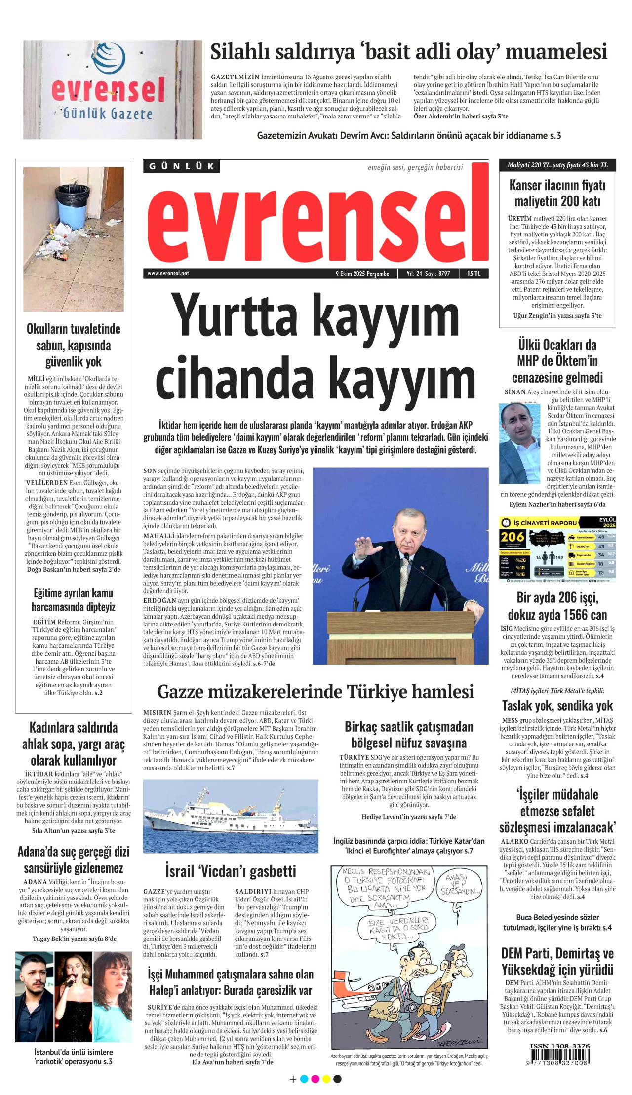 Gazeteler manşetine hangi haberleri taşıdı? İşte 9 Ekim Perşembe gazete manşetleri