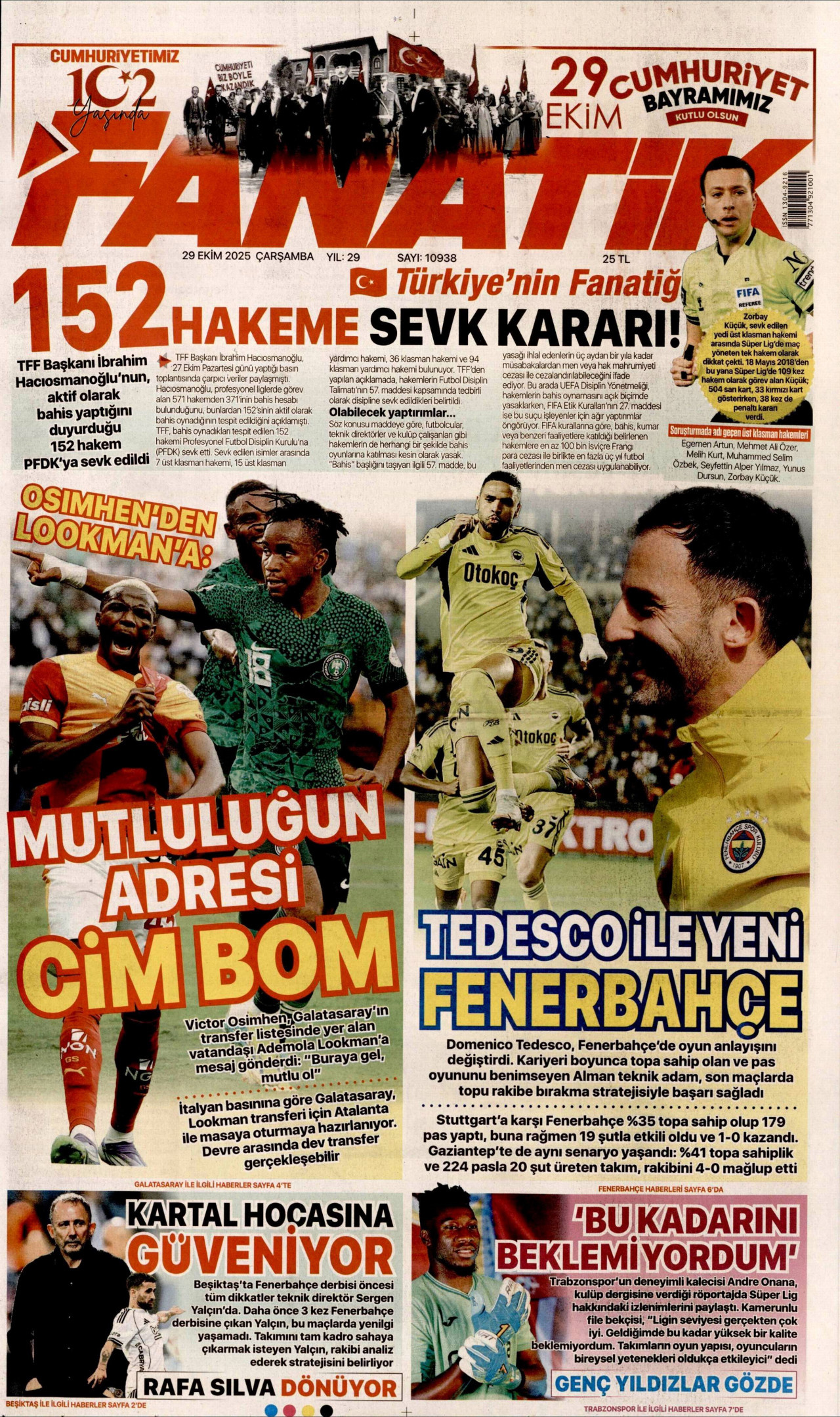 Gazeteler manşetine hangi haberleri taşıdı? İşte 29 Ekim Çarşamba gazete manşetleri