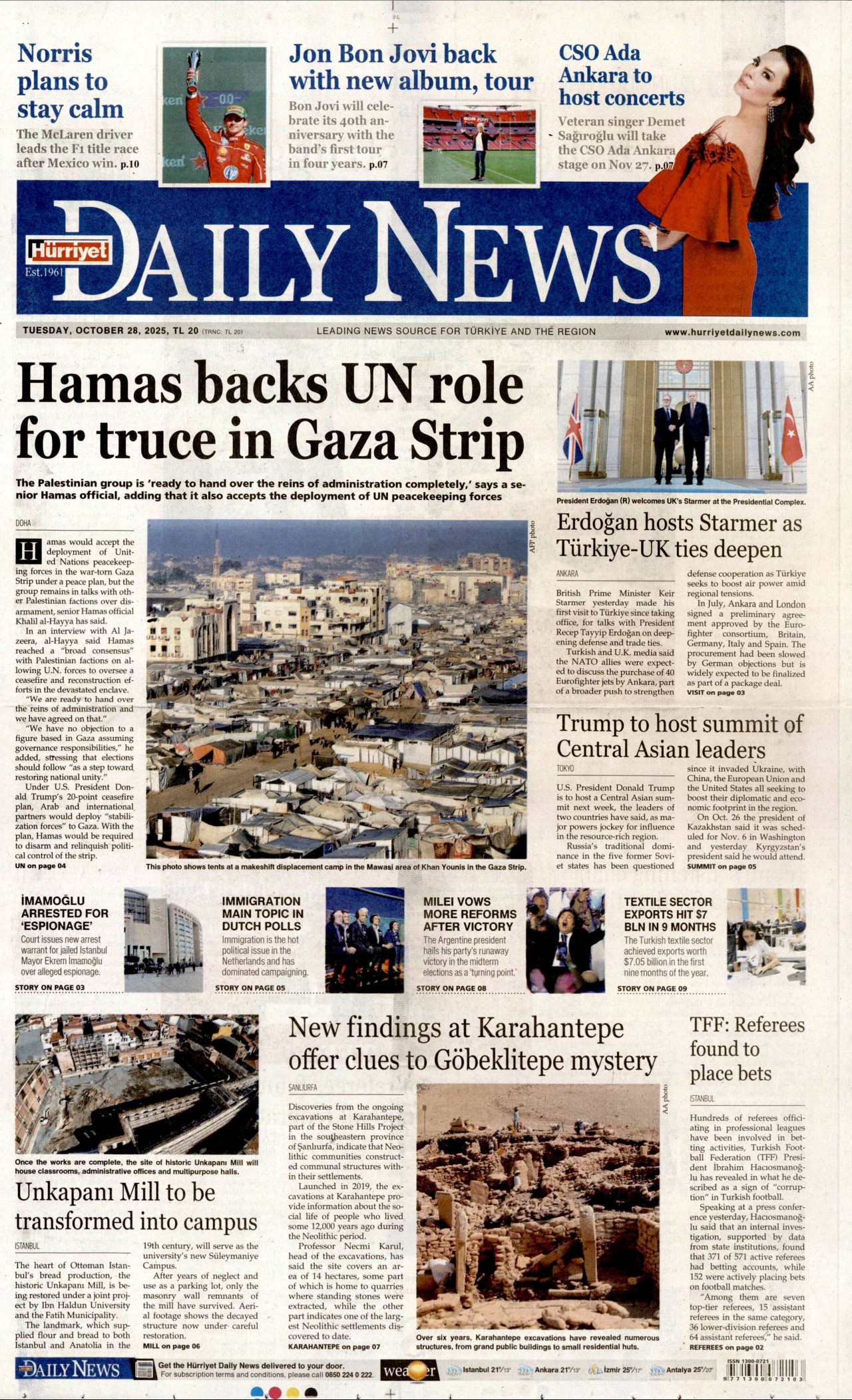 Gazeteler manşetine hangi haberleri taşıdı? İşte 28 Ekim Salı gazete manşetleri