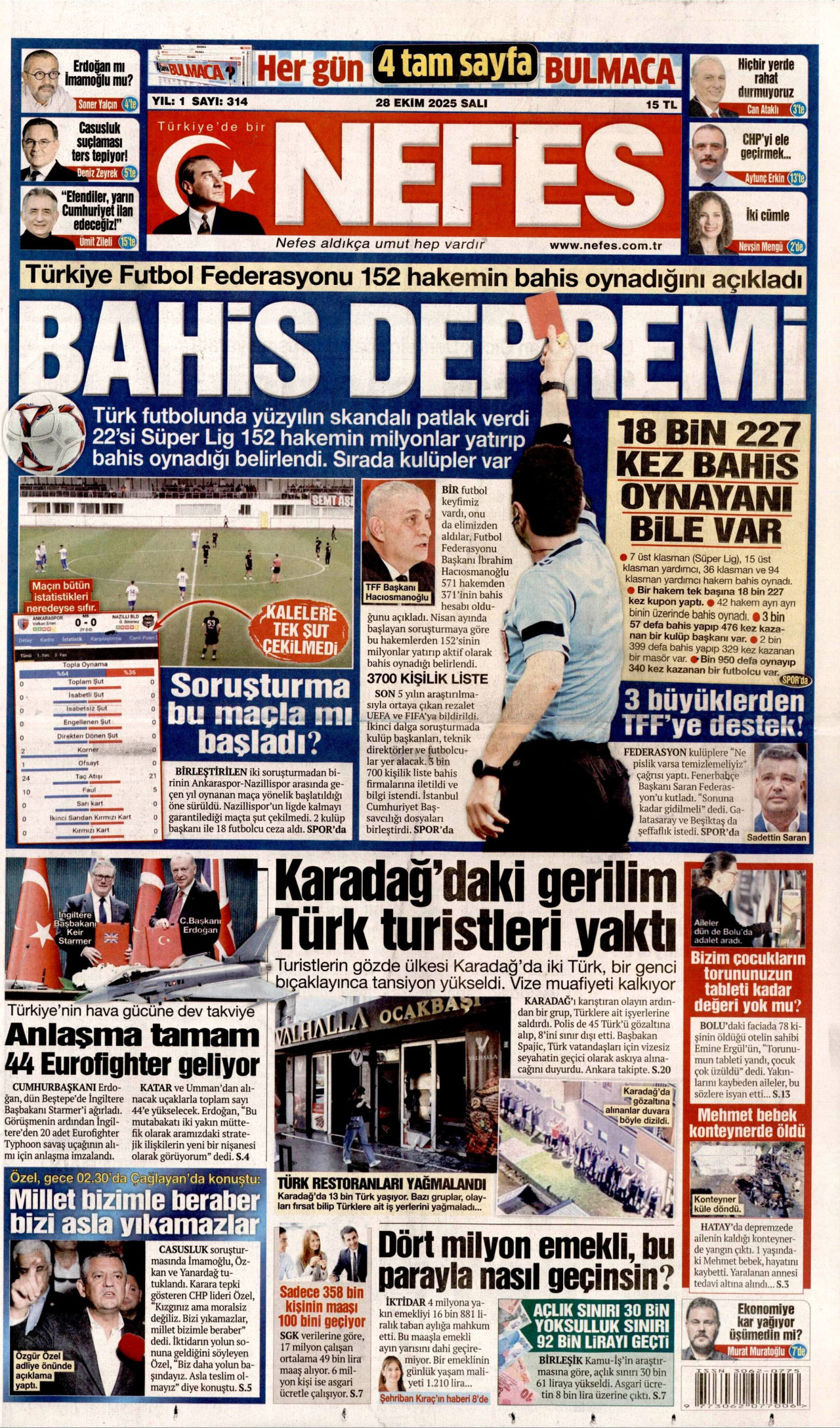 Gazeteler manşetine hangi haberleri taşıdı? İşte 28 Ekim Salı gazete manşetleri