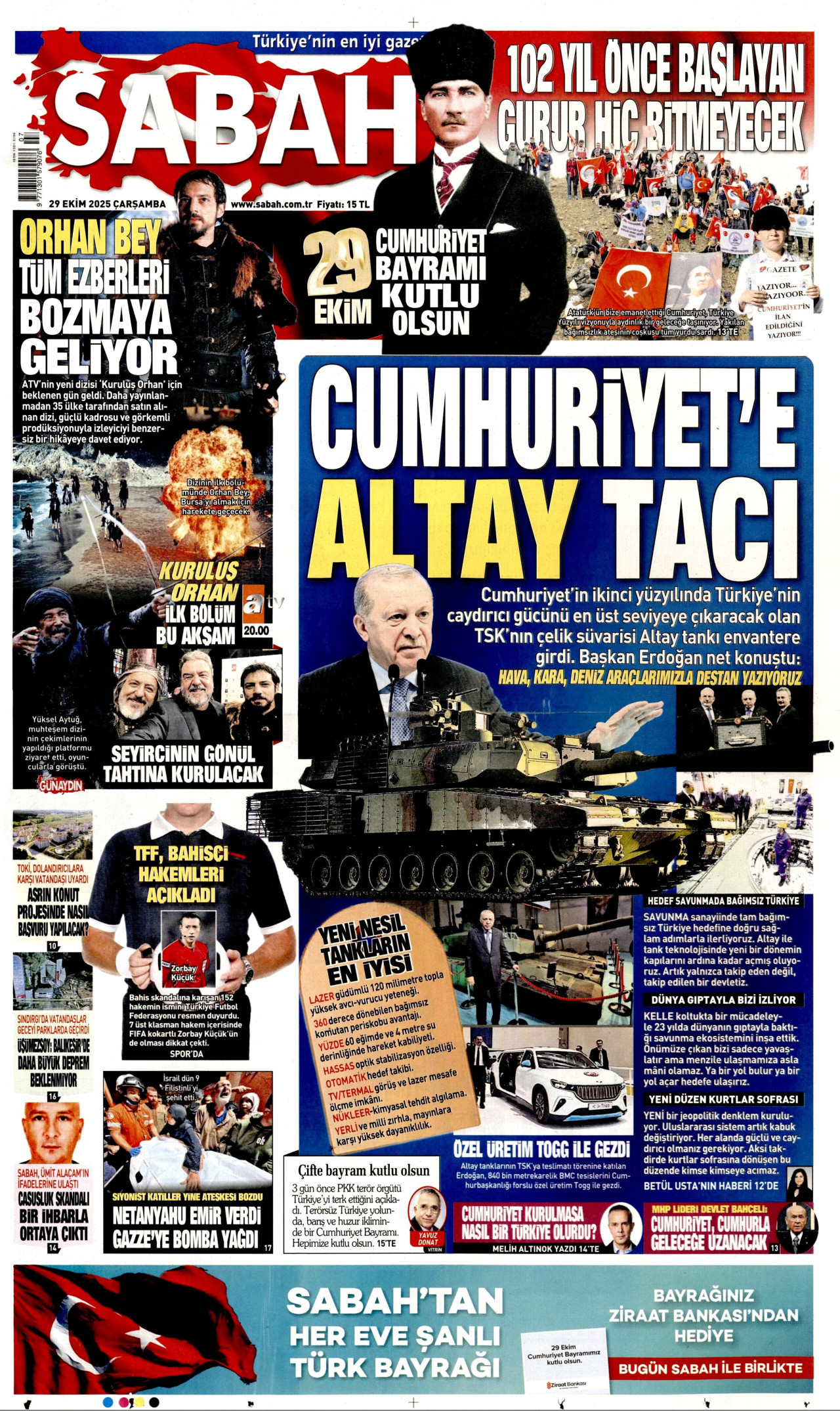 Gazeteler manşetine hangi haberleri taşıdı? İşte 29 Ekim Çarşamba gazete manşetleri