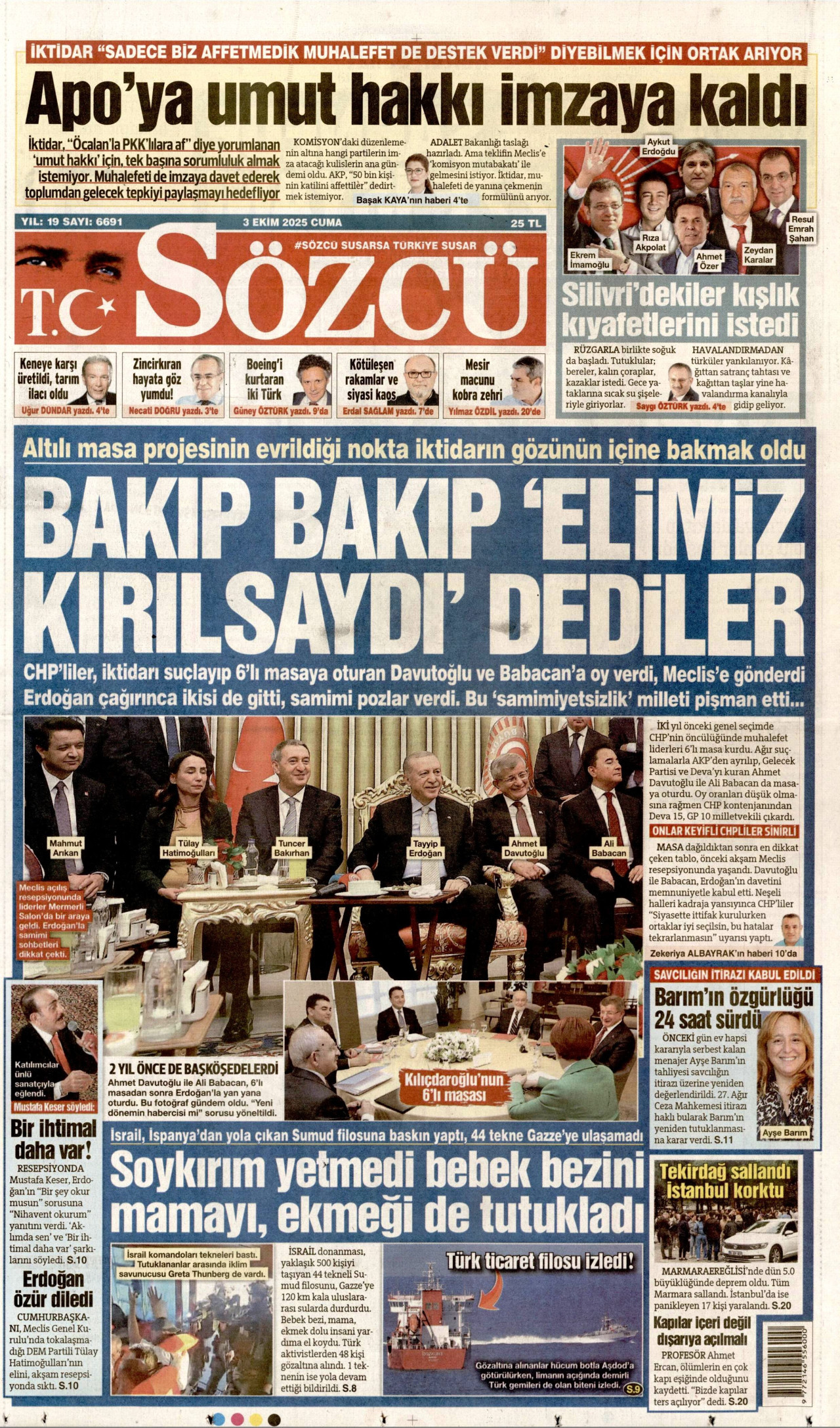 Gazeteler manşetine hangi haberleri taşıdı? İşte 3 Ekim Cuma gazete manşetleri