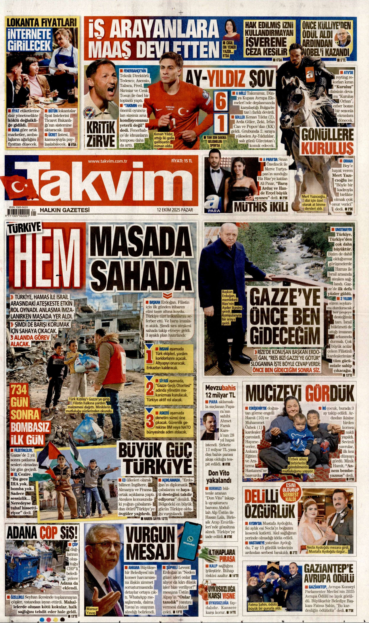Gazeteler manşetine hangi haberleri taşıdı? İşte 12 Ekim Pazar gazete manşetleri