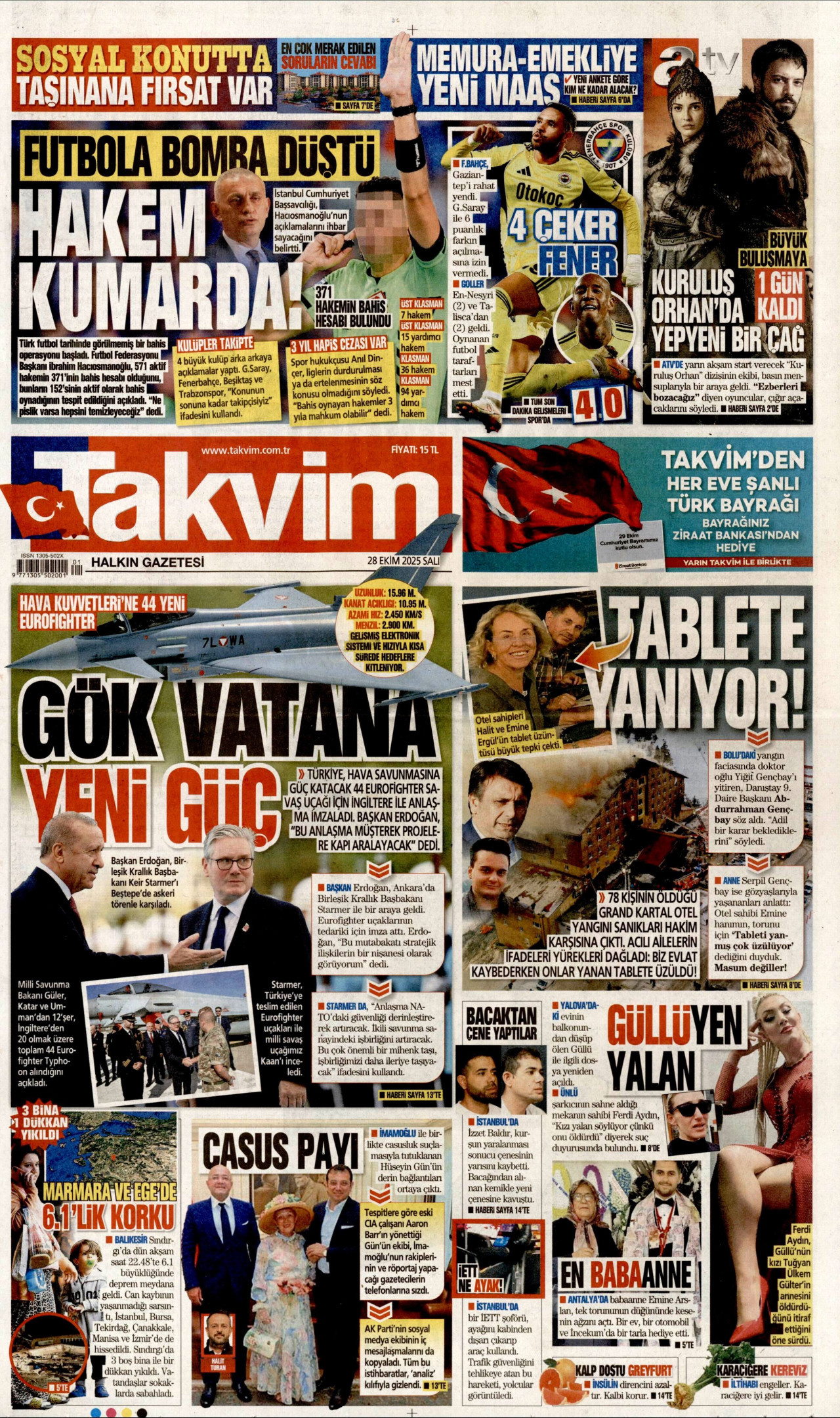 Gazeteler manşetine hangi haberleri taşıdı? İşte 28 Ekim Salı gazete manşetleri