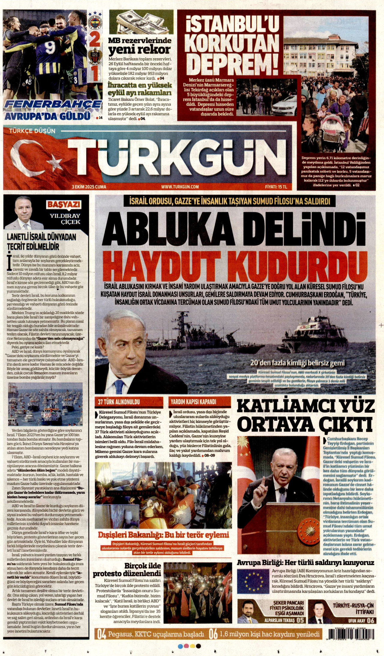 Gazeteler manşetine hangi haberleri taşıdı? İşte 3 Ekim Cuma gazete manşetleri