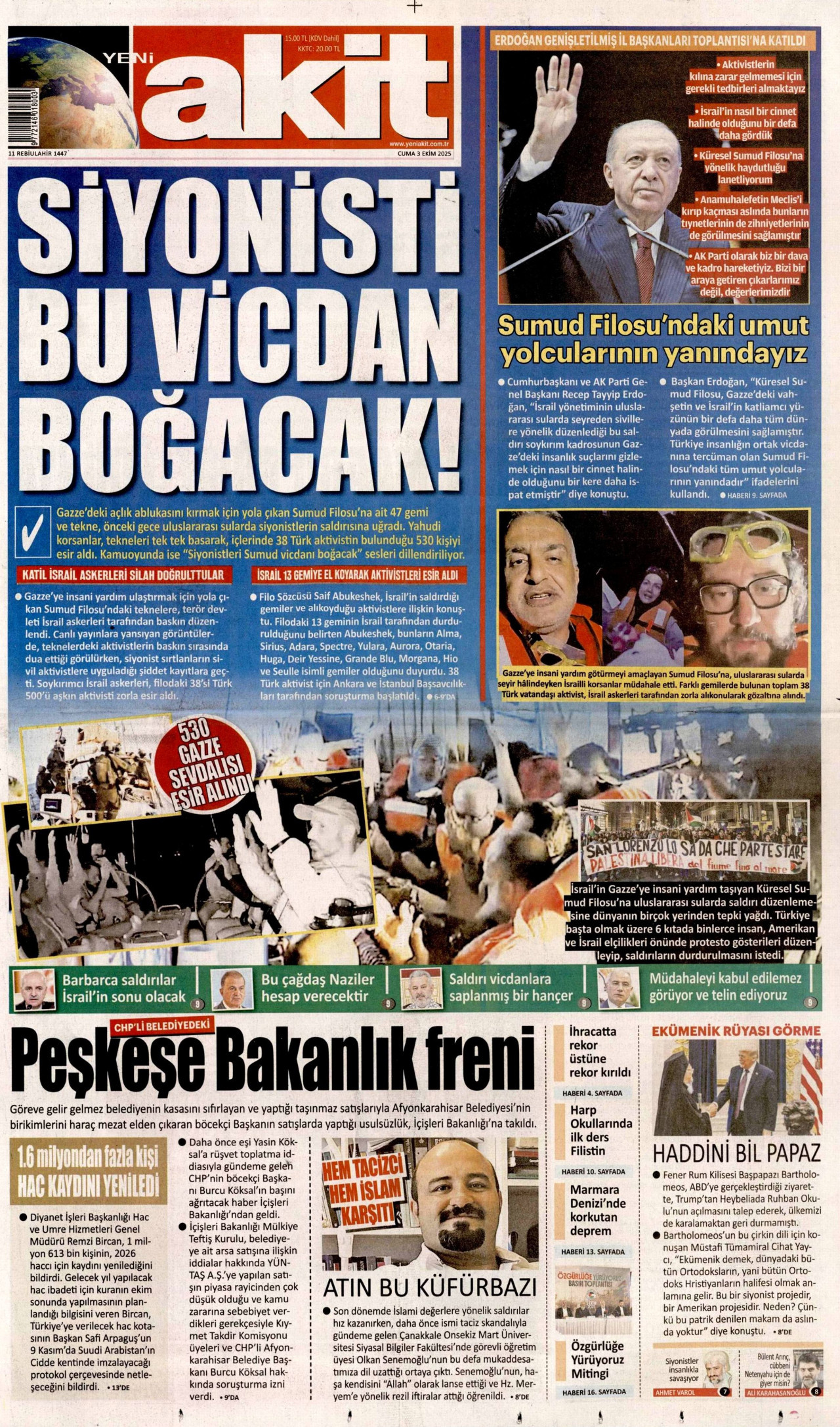 Gazeteler manşetine hangi haberleri taşıdı? İşte 3 Ekim Cuma gazete manşetleri