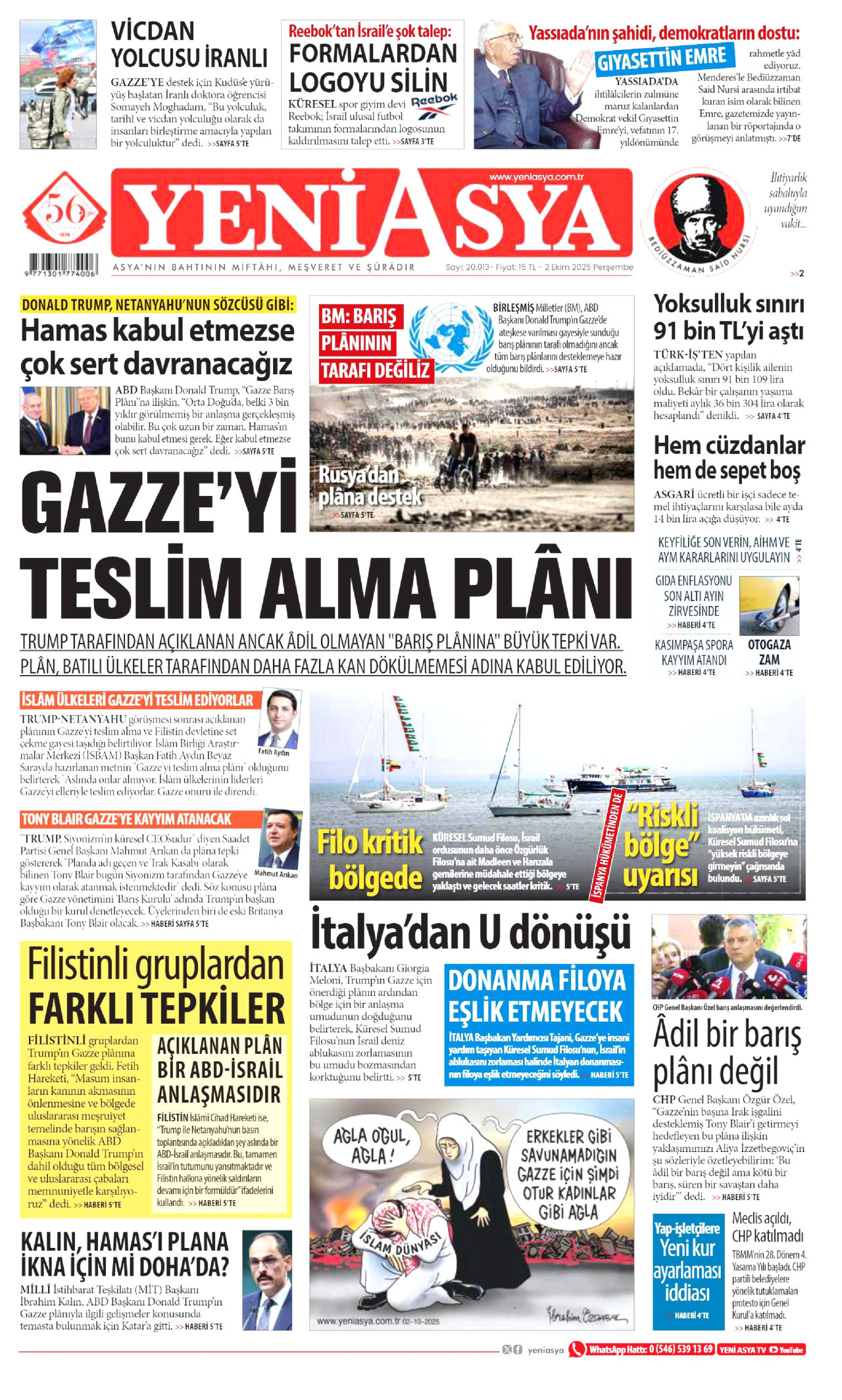Gazeteler manşetine hangi haberleri taşıdı? İşte 2 Ekim Perşembe gazete manşetleri