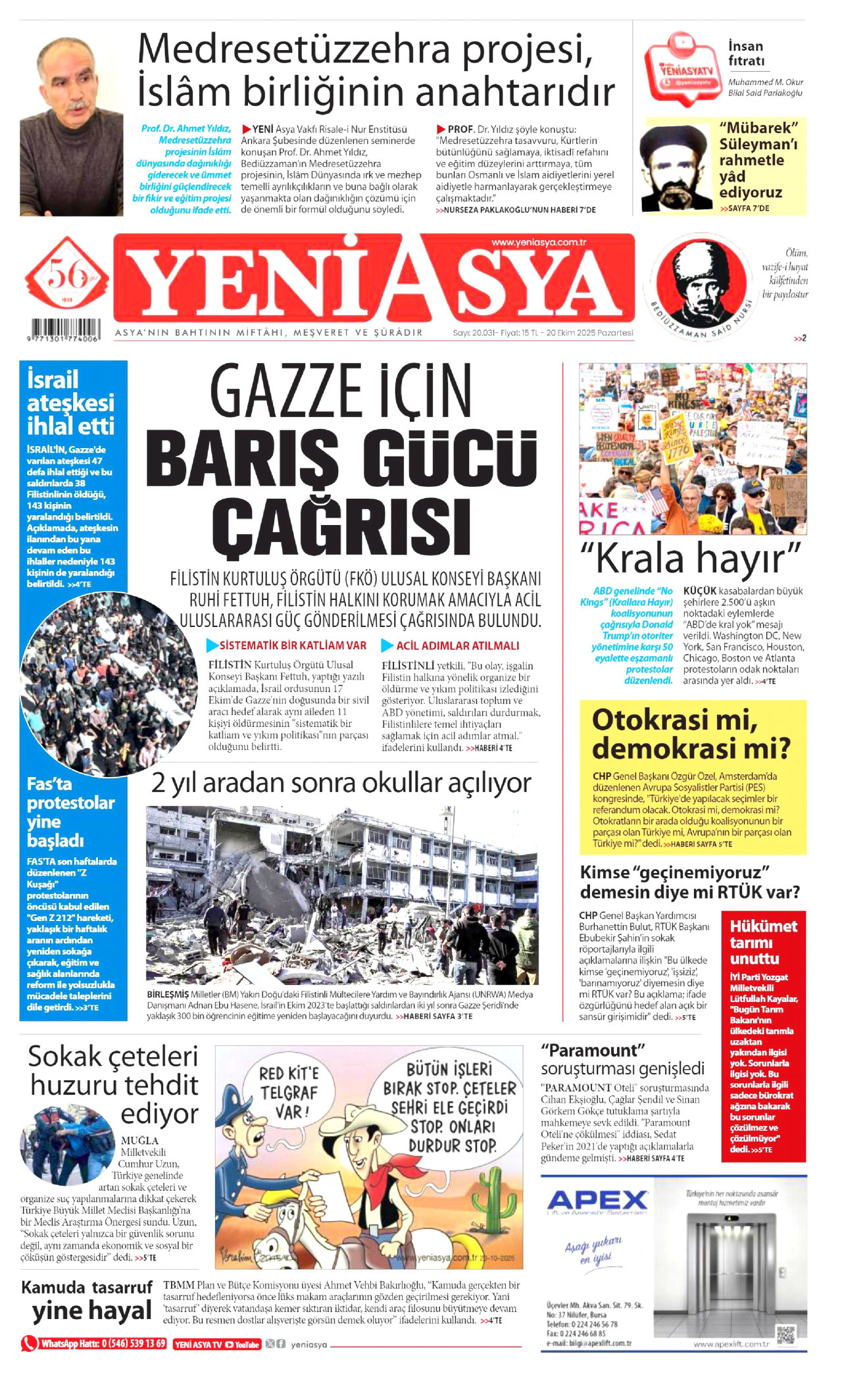 Gazeteler manşetine hangi haberleri taşıdı? İşte 20 Ekim Pazartesi gazete manşetleri
