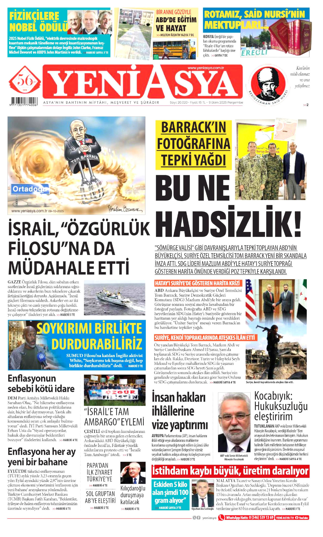 Gazeteler manşetine hangi haberleri taşıdı? İşte 9 Ekim Perşembe gazete manşetleri