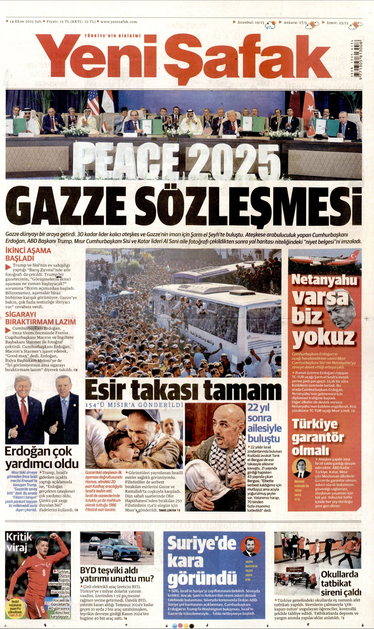 Gazeteler manşetine hangi haberleri taşıdı? İşte 14 Ekim Salı gazete manşetleri