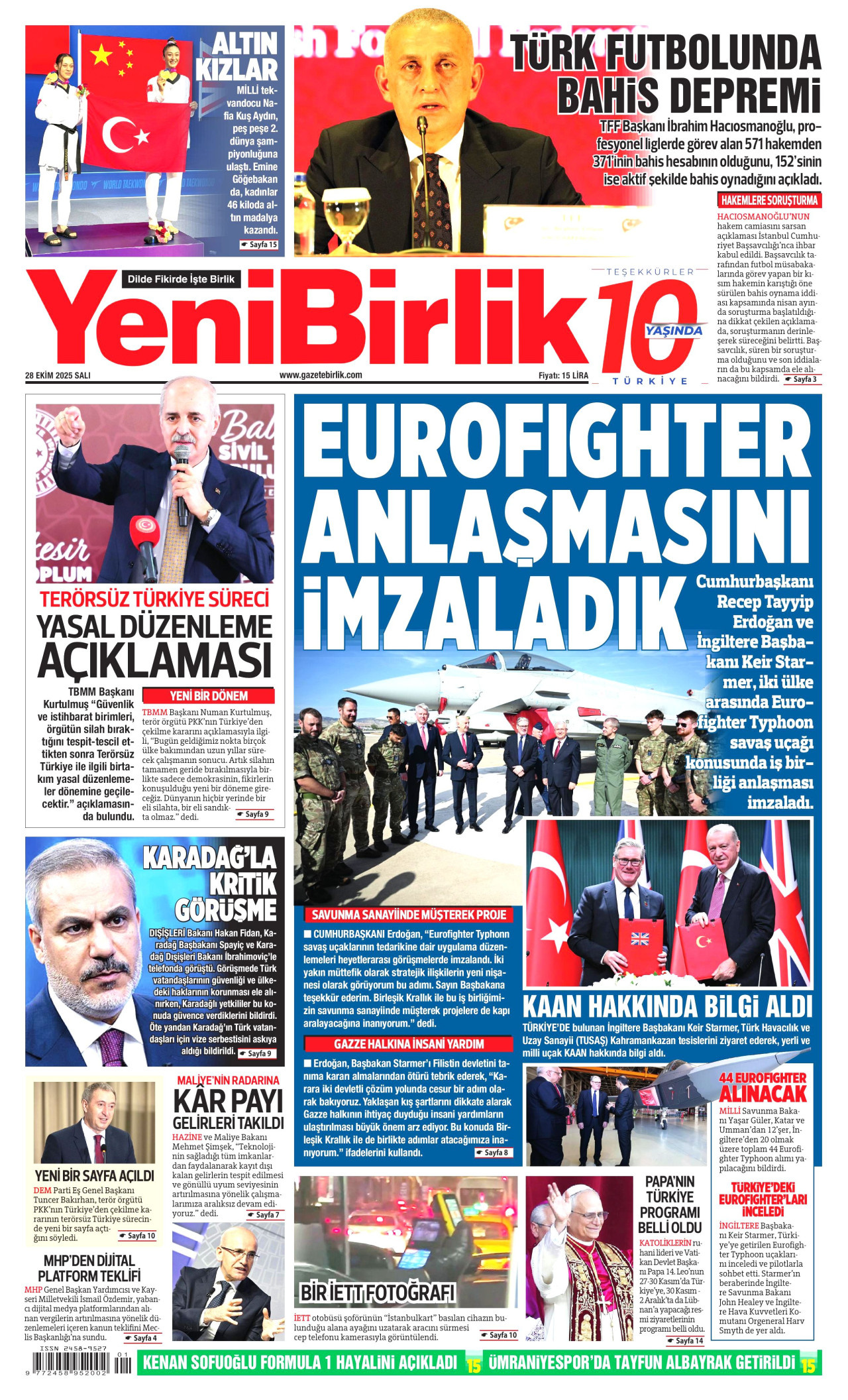 Gazeteler manşetine hangi haberleri taşıdı? İşte 28 Ekim Salı gazete manşetleri