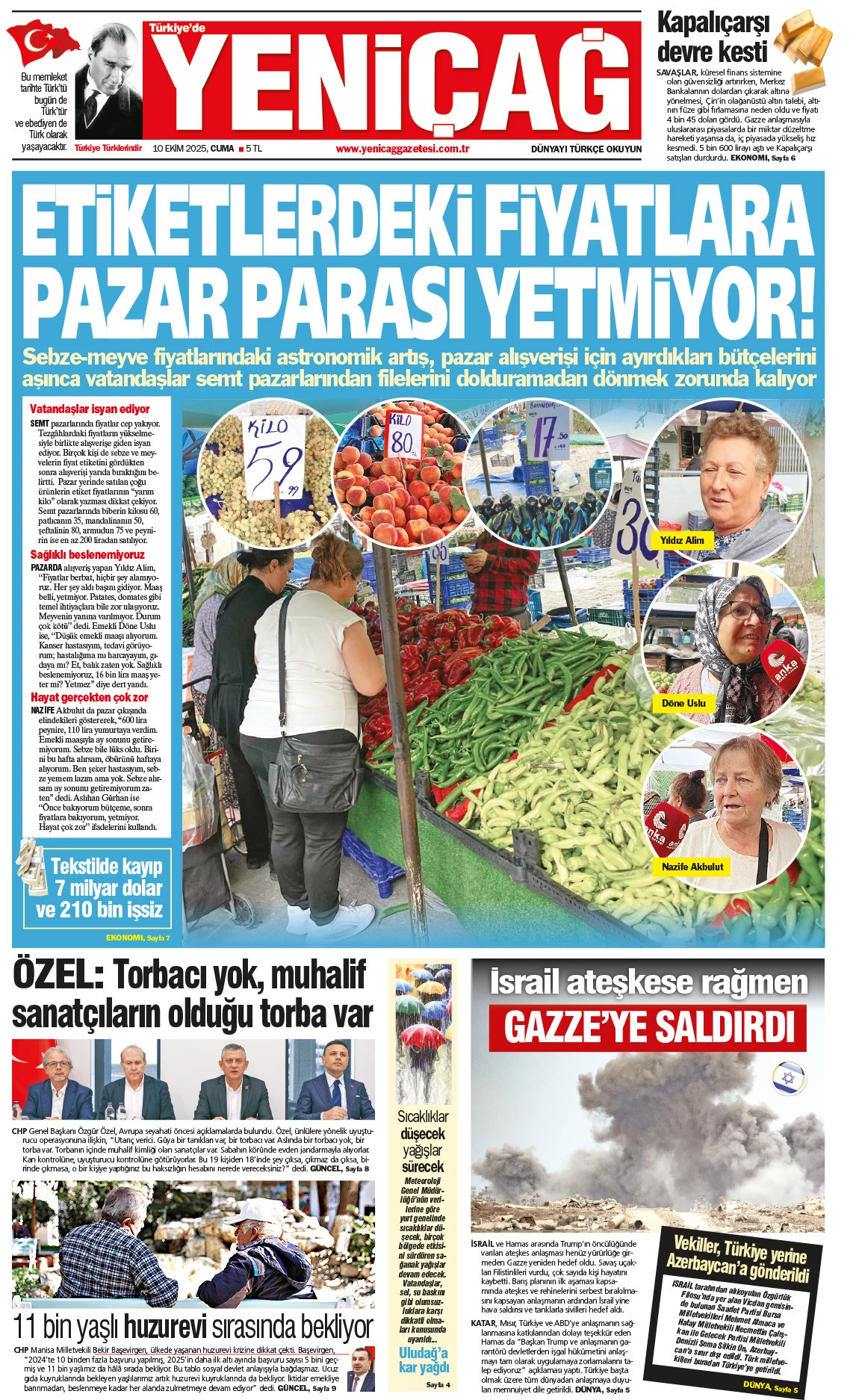 Gazeteler manşetine hangi haberleri taşıdı? İşte 10 Ekim Cuma gazete manşetleri