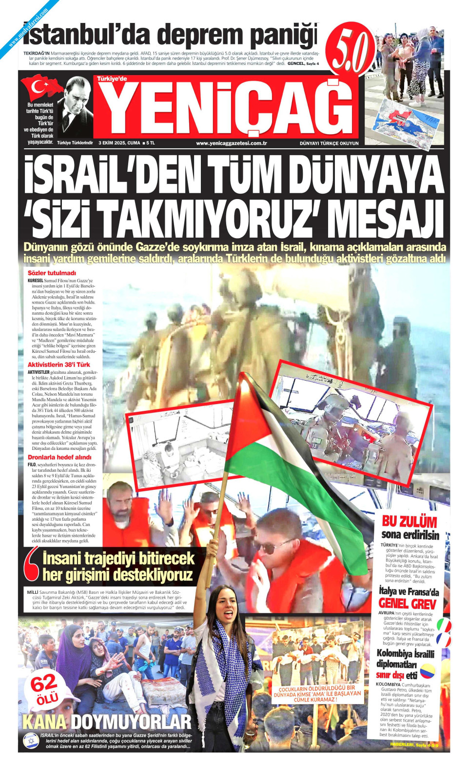 Gazeteler manşetine hangi haberleri taşıdı? İşte 3 Ekim Cuma gazete manşetleri