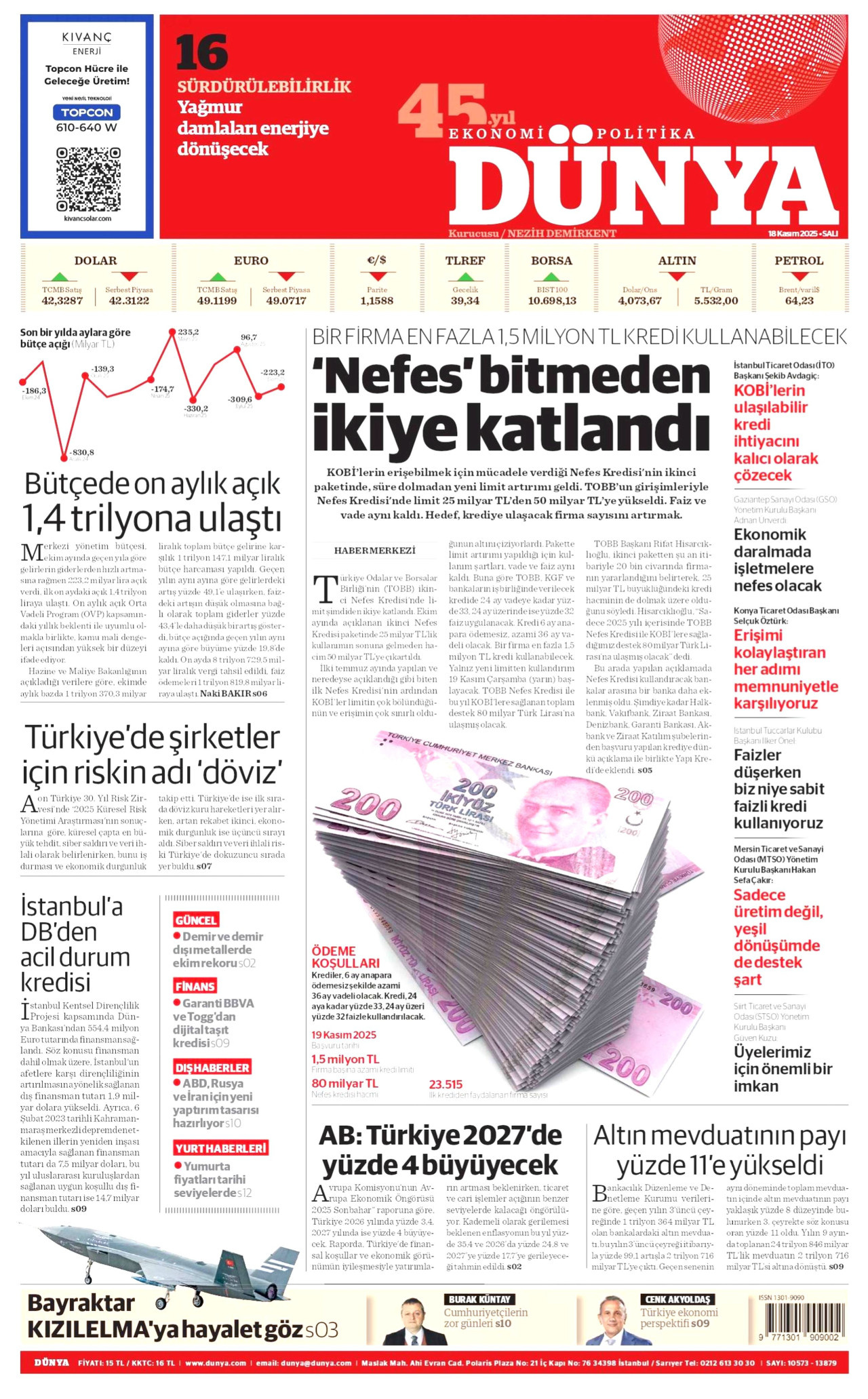 Gazeteler manşetine hangi haberleri taşıdı? İşte 18 Kasım Salı gazete manşetleri 22 Gazeteler manşetine hangi haberleri taşıdı? İşte 18 Kasım Salı gazete manşetleri