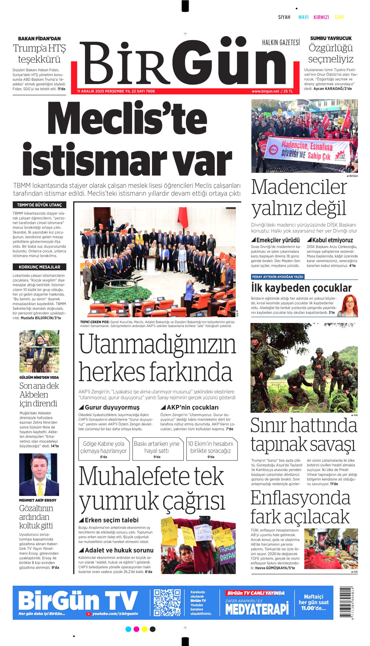 Gazeteler manşetine hangi haberleri taşıdı? İşte 11 Aralık Perşembe gazete manşetleri 15 Gazeteler manşetine hangi haberleri taşıdı? İşte 11 Aralık Perşembe gazete manşetleri