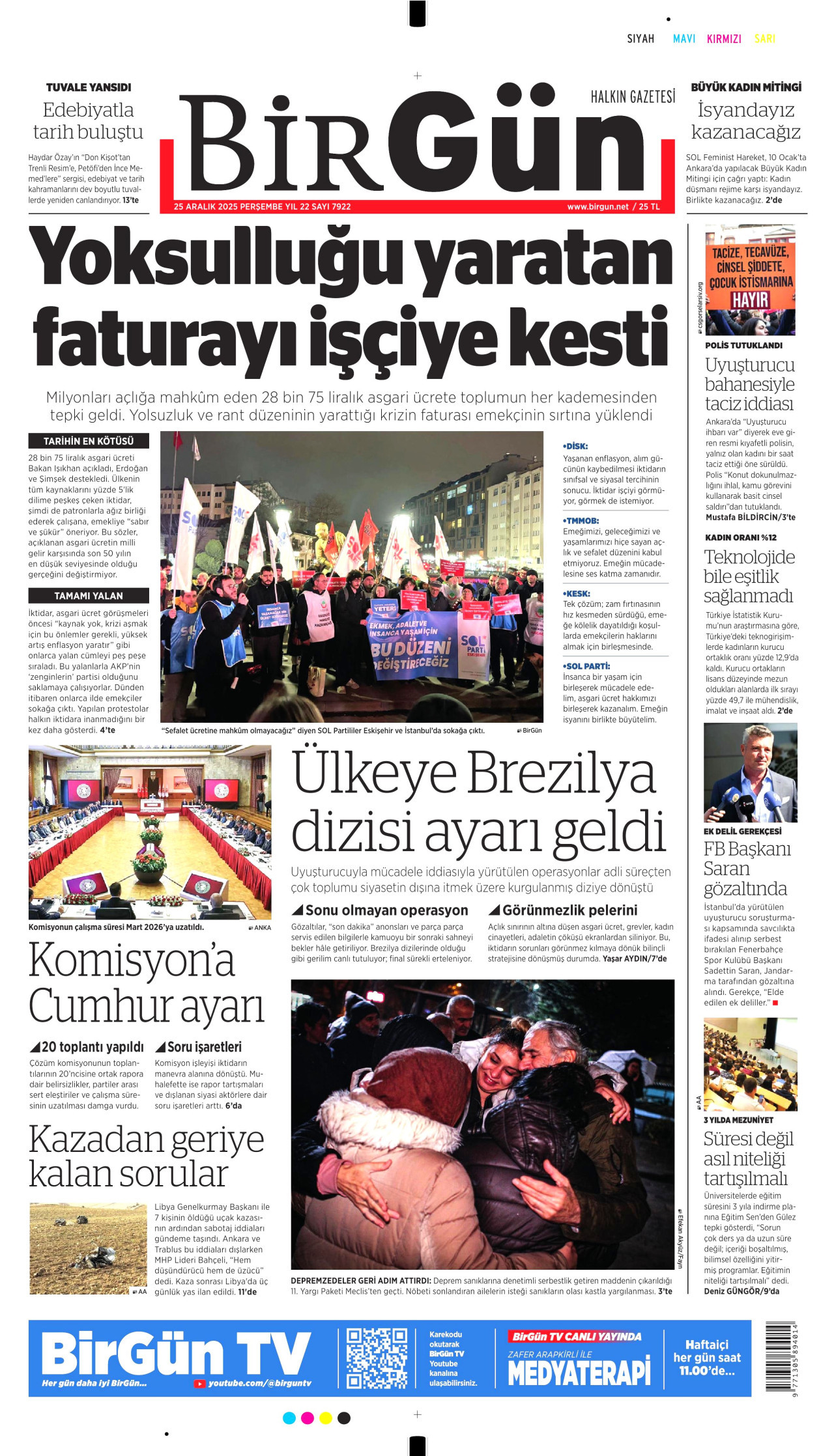 Gazeteler manşetine hangi haberleri taşıdı? İşte 25 Aralık Perşembe gazete manşetleri 15 Gazeteler manşetine hangi haberleri taşıdı? İşte 25 Aralık Perşembe gazete manşetleri