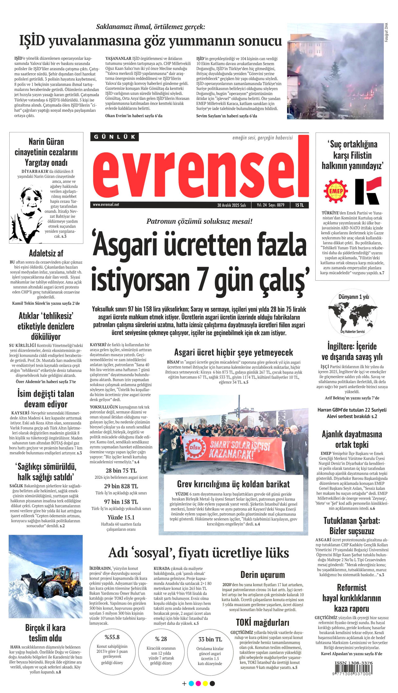 Gazeteler manşetine hangi haberleri taşıdı? İşte 30 Aralık Salı gazete manşetleri