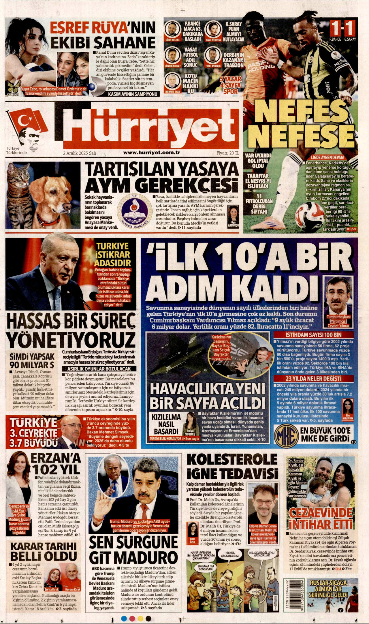 Gazeteler manşetine hangi haberleri taşıdı? İşte 2 Aralık Salı gazete manşetleri 2 Gazeteler manşetine hangi haberleri taşıdı? İşte 2 Aralık Salı gazete manşetleri