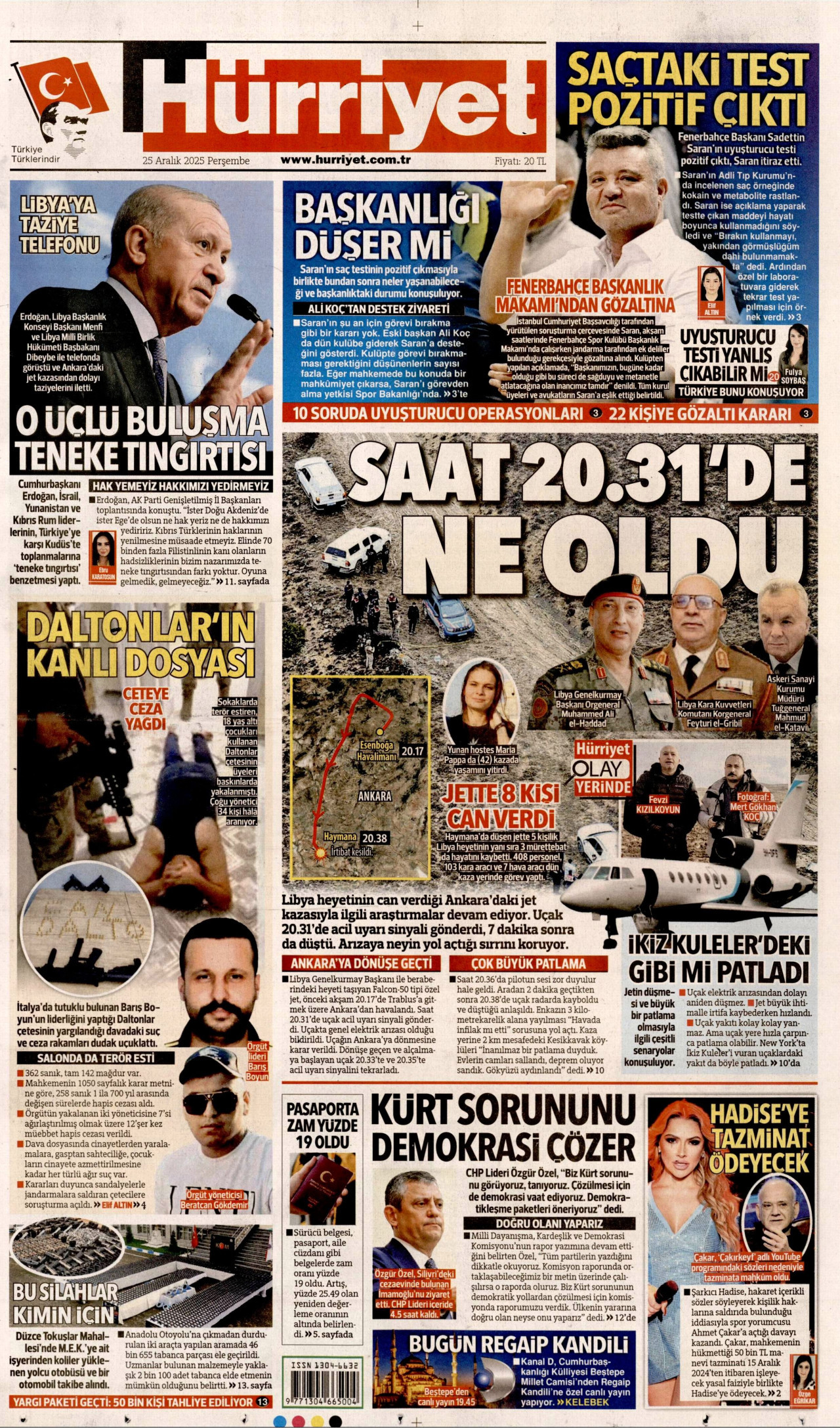 Gazeteler manşetine hangi haberleri taşıdı? İşte 25 Aralık Perşembe gazete manşetleri 2 Gazeteler manşetine hangi haberleri taşıdı? İşte 25 Aralık Perşembe gazete manşetleri