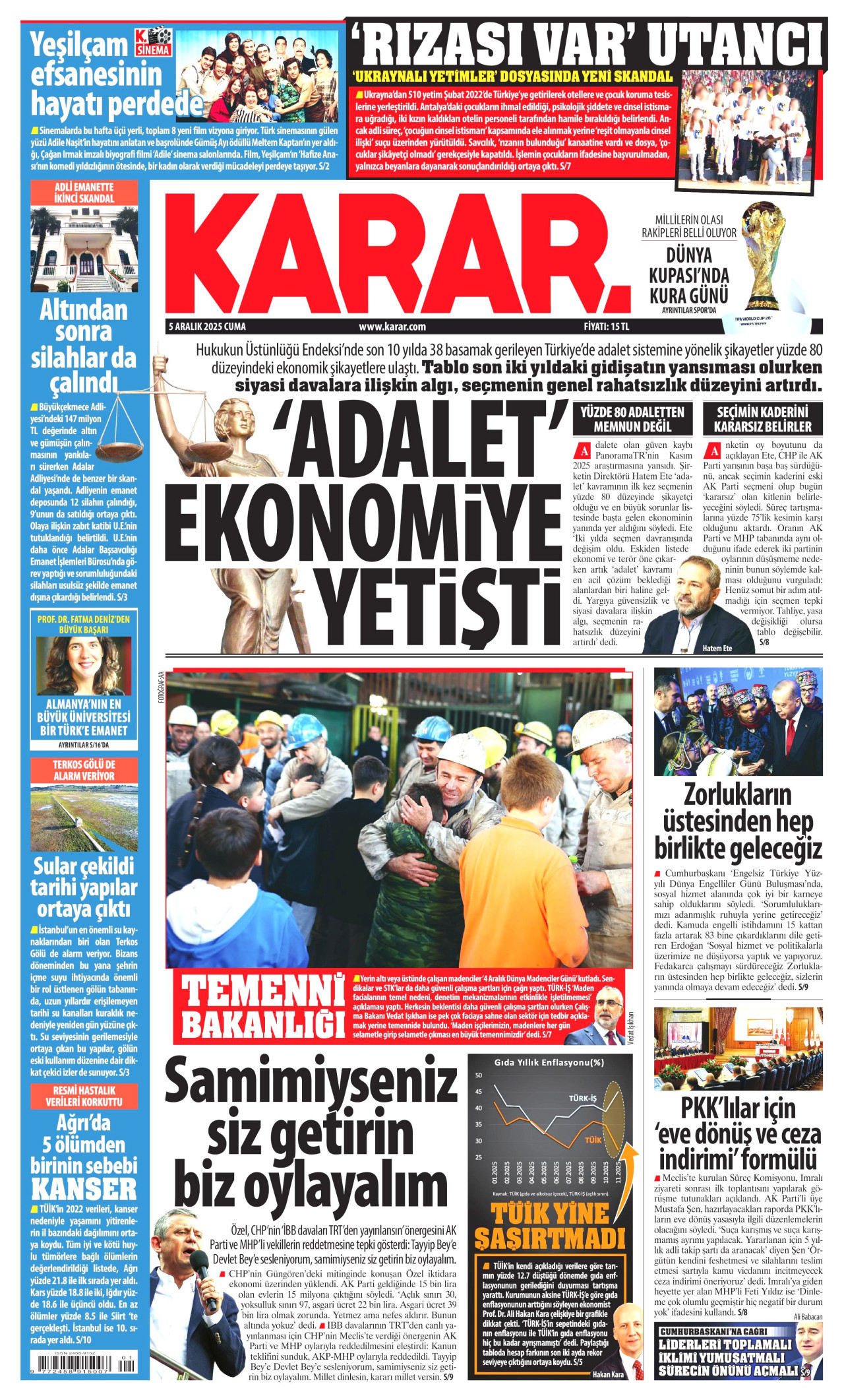 Gazeteler manşetine hangi haberleri taşıdı? İşte 5 Aralık Cuma gazete manşetleri 10 Gazeteler manşetine hangi haberleri taşıdı? İşte 5 Aralık Cuma gazete manşetleri
