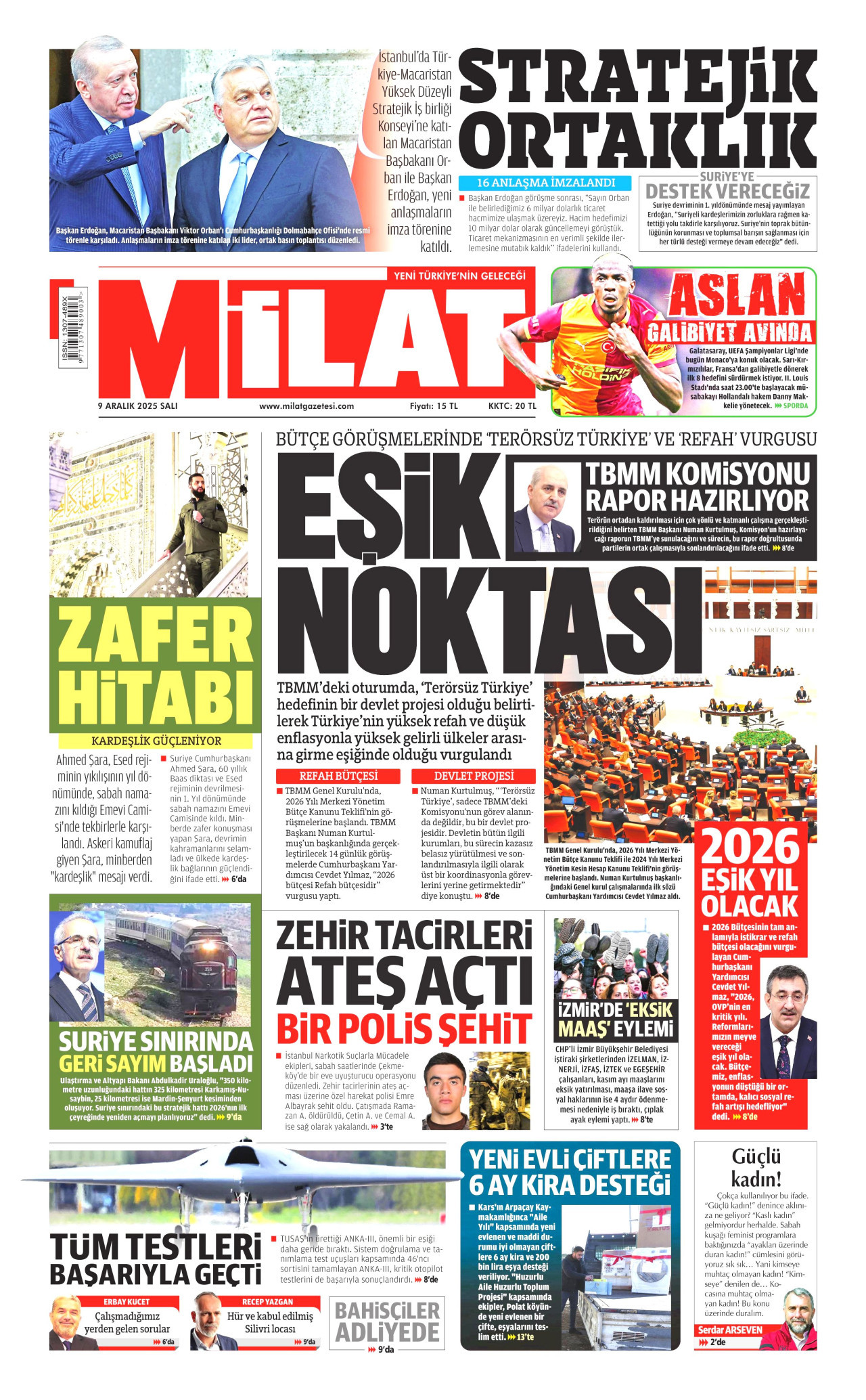 Gazeteler manşetine hangi haberleri taşıdı? İşte 9 Aralık Salı gazete manşetleri 25 Gazeteler manşetine hangi haberleri taşıdı? İşte 9 Aralık Salı gazete manşetleri