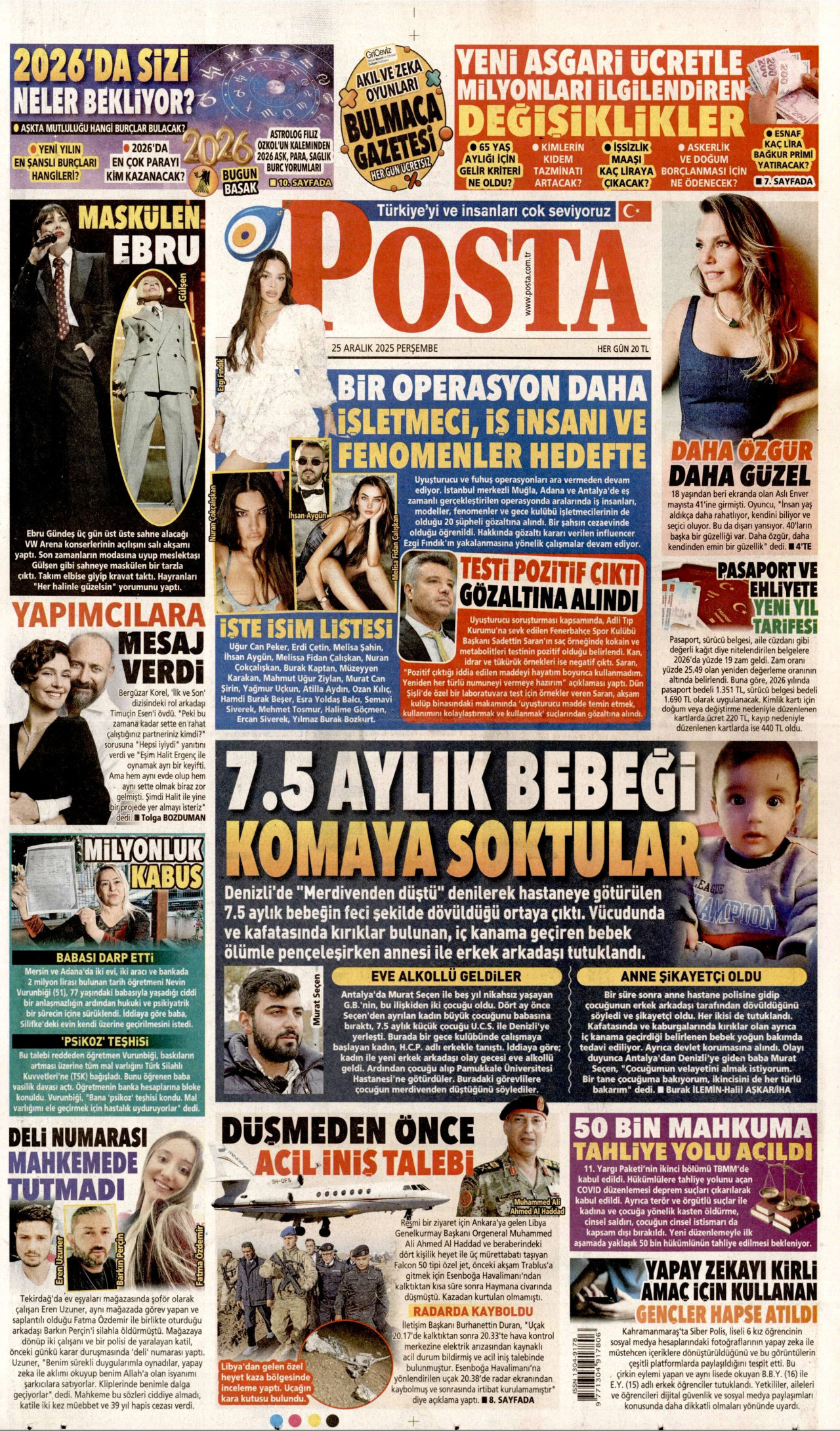 Gazeteler manşetine hangi haberleri taşıdı? İşte 25 Aralık Perşembe gazete manşetleri 22 Gazeteler manşetine hangi haberleri taşıdı? İşte 25 Aralık Perşembe gazete manşetleri