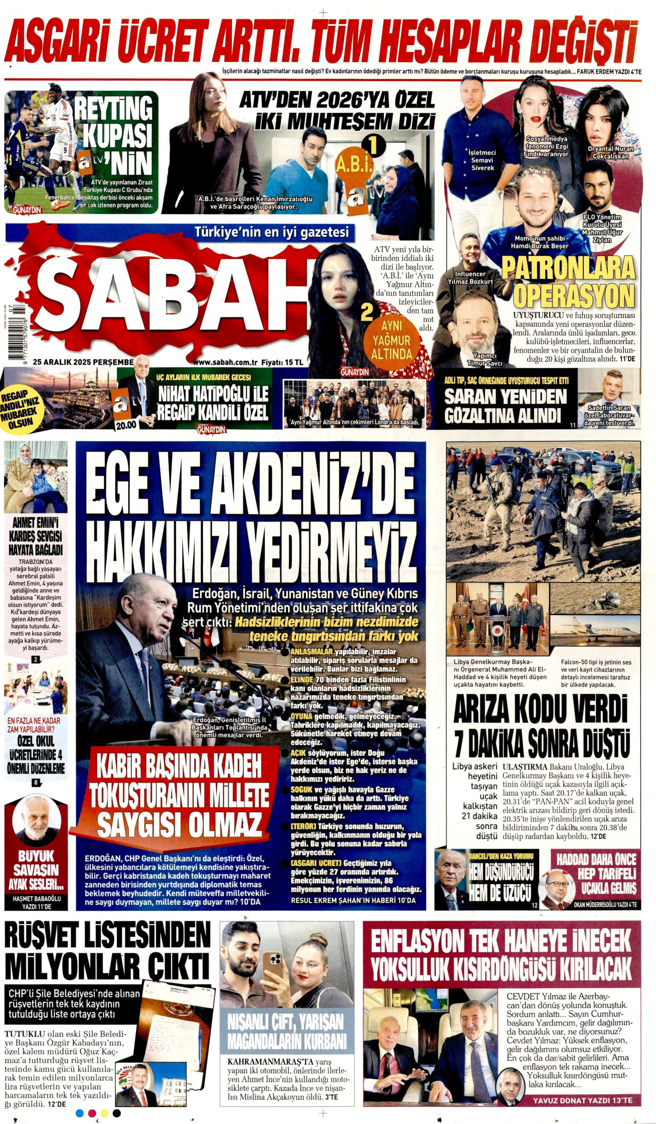 Gazeteler manşetine hangi haberleri taşıdı? İşte 25 Aralık Perşembe gazete manşetleri 3 Gazeteler manşetine hangi haberleri taşıdı? İşte 25 Aralık Perşembe gazete manşetleri