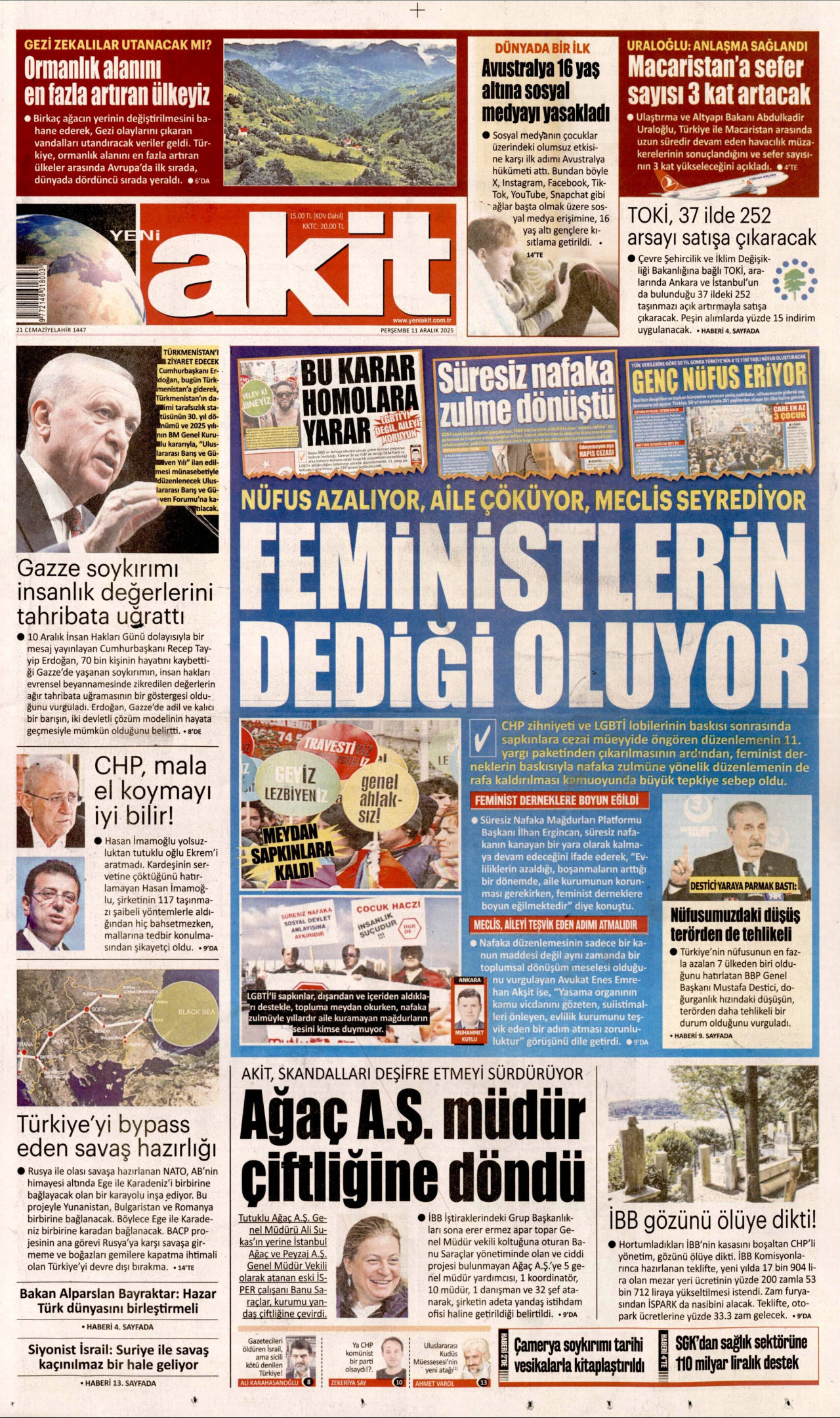 Gazeteler manşetine hangi haberleri taşıdı? İşte 11 Aralık Perşembe gazete manşetleri 10 Gazeteler manşetine hangi haberleri taşıdı? İşte 11 Aralık Perşembe gazete manşetleri