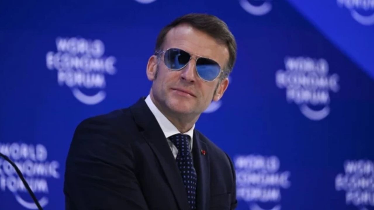 Fransa Cumhurbaşkanı Emmanuel Macron’un Davos Zirvesi’nde taktığı güneş gözlüğü, markanın