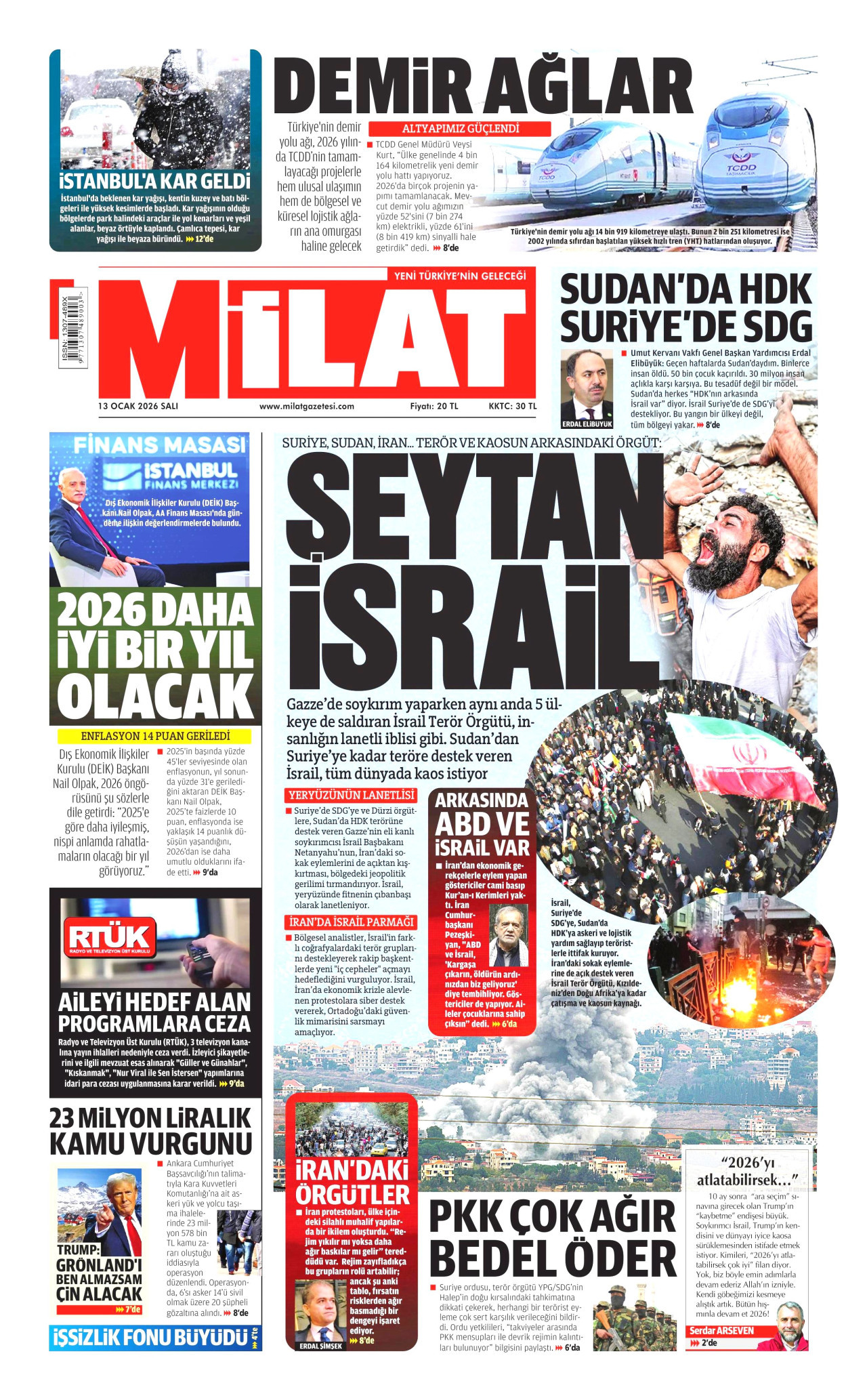 Gazeteler manşetine hangi haberleri taşıdı? İşte 13 Ocak Salı gazete manşetleri 24 Gazeteler manşetine hangi haberleri taşıdı? İşte 13 Ocak Salı gazete manşetleri