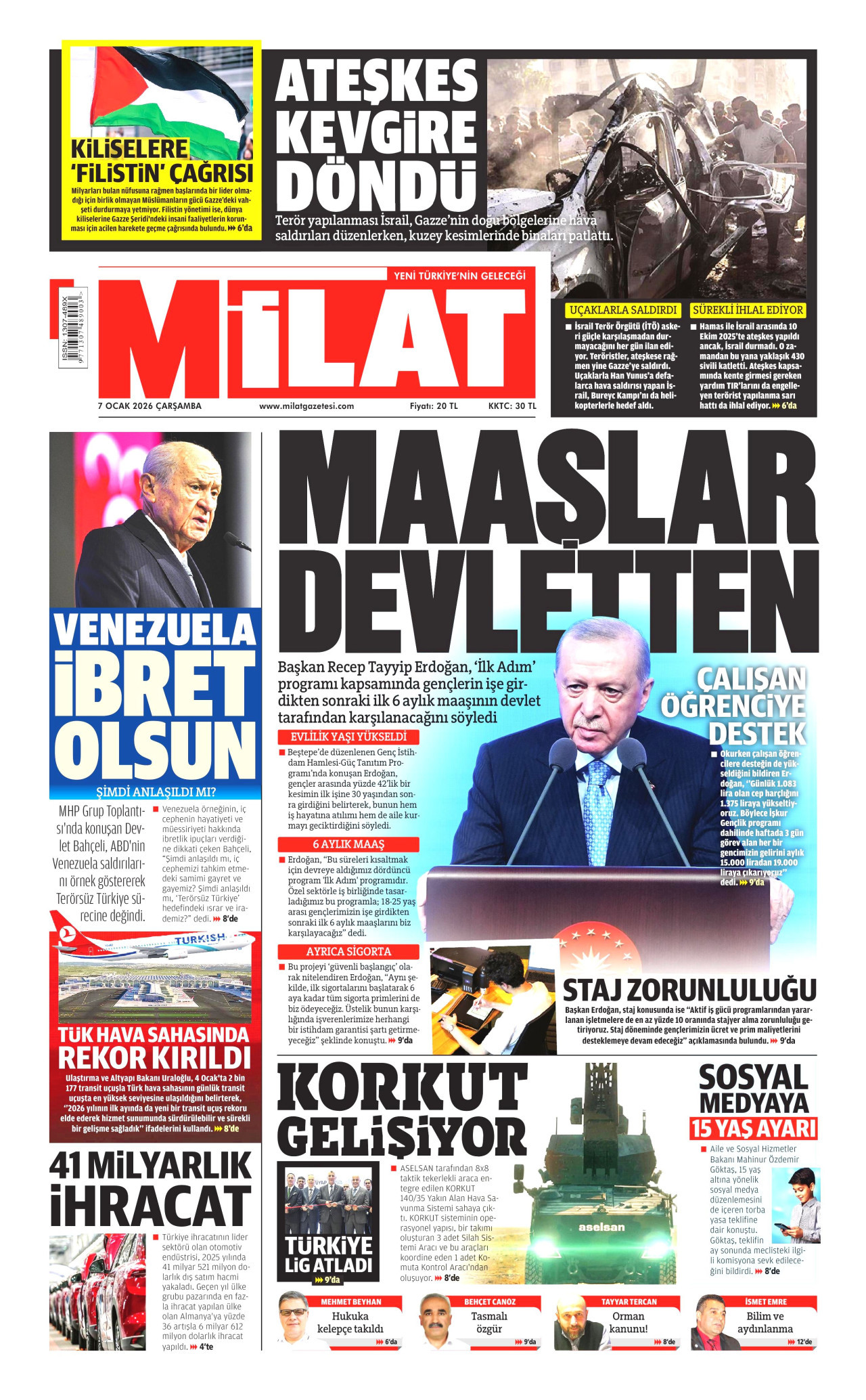Gazeteler manşetine hangi haberleri taşıdı? İşte 7 Ocak Çarşamba gazete manşetleri 24 Gazeteler manşetine hangi haberleri taşıdı? İşte 7 Ocak Çarşamba gazete manşetleri