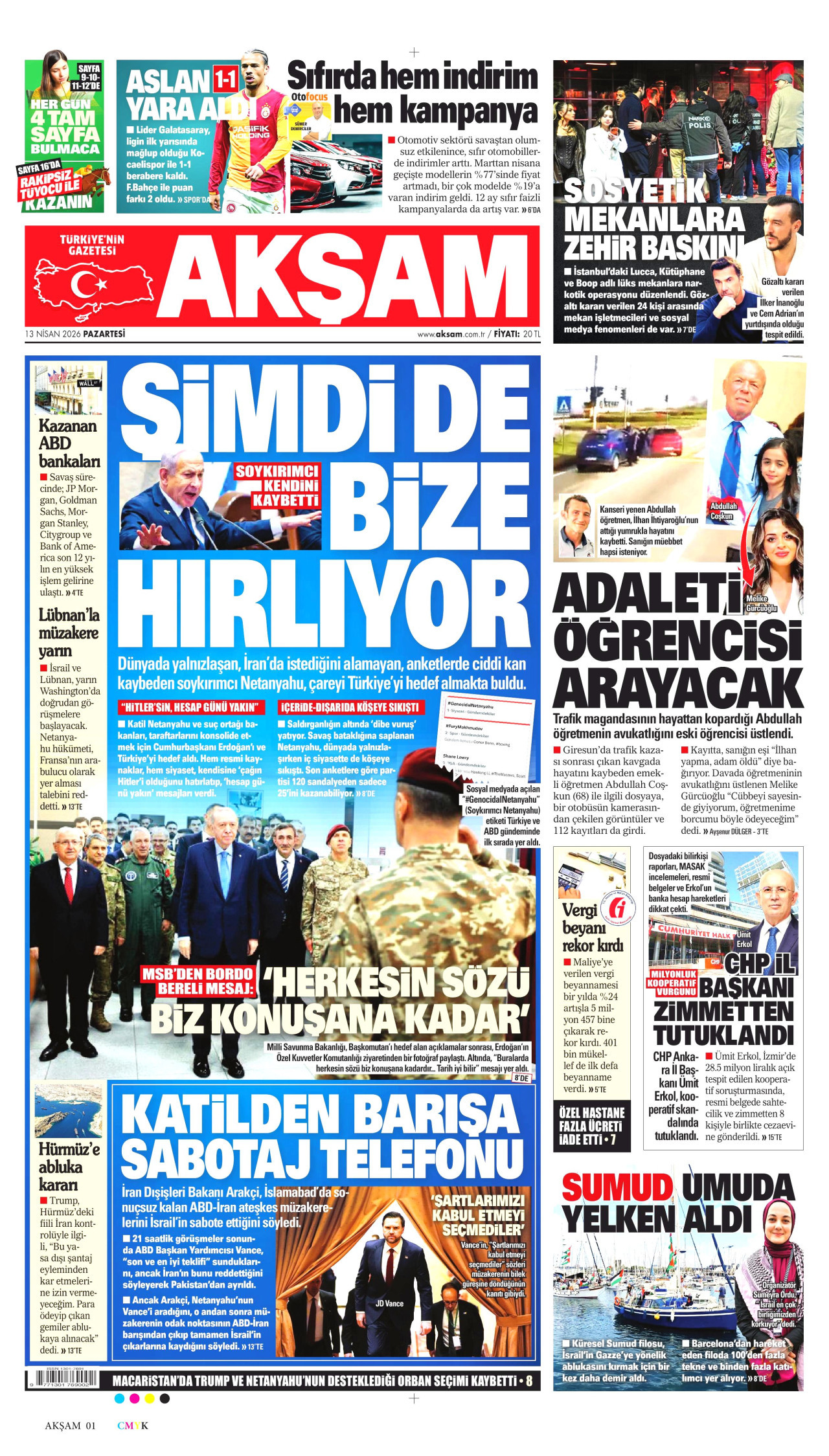 Gazeteler manşetine hangi haberleri taşıdı? İşte 13 Nisan Pazartesi gazete manşetleri