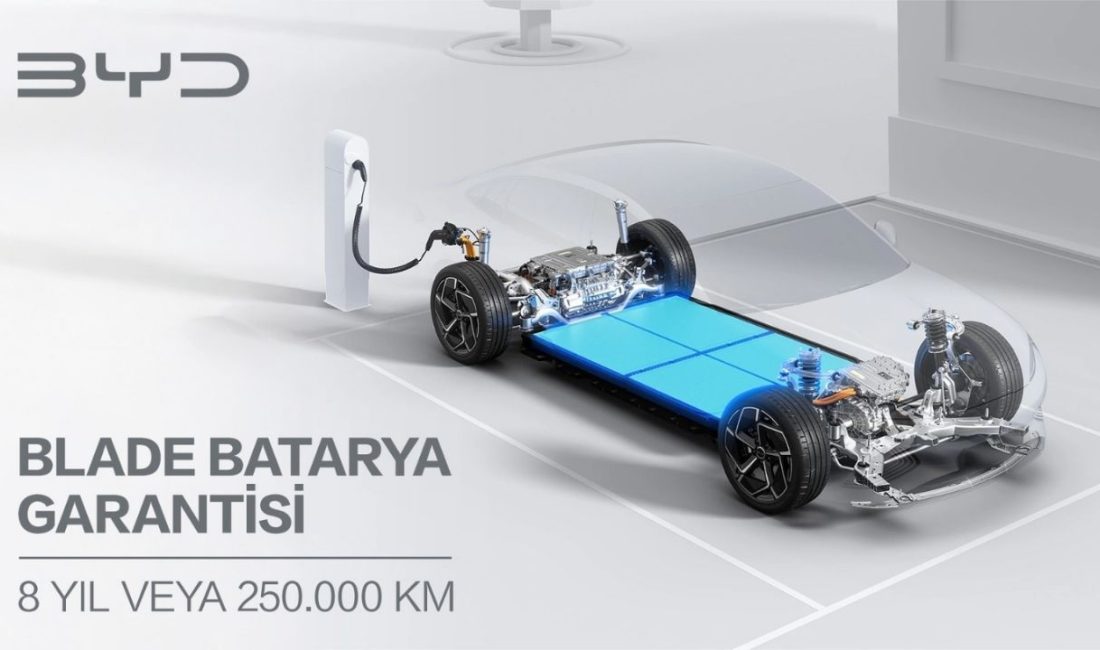 Çinli elektrikli araç üreticisi BYD, Türkiye’de satışa sunduğu modellerde kullandığı