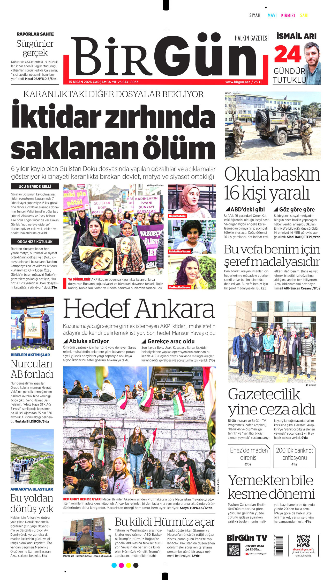 Gazeteler manşetine hangi haberleri taşıdı? İşte 15 Nisan Çarşamba gazete manşetleri