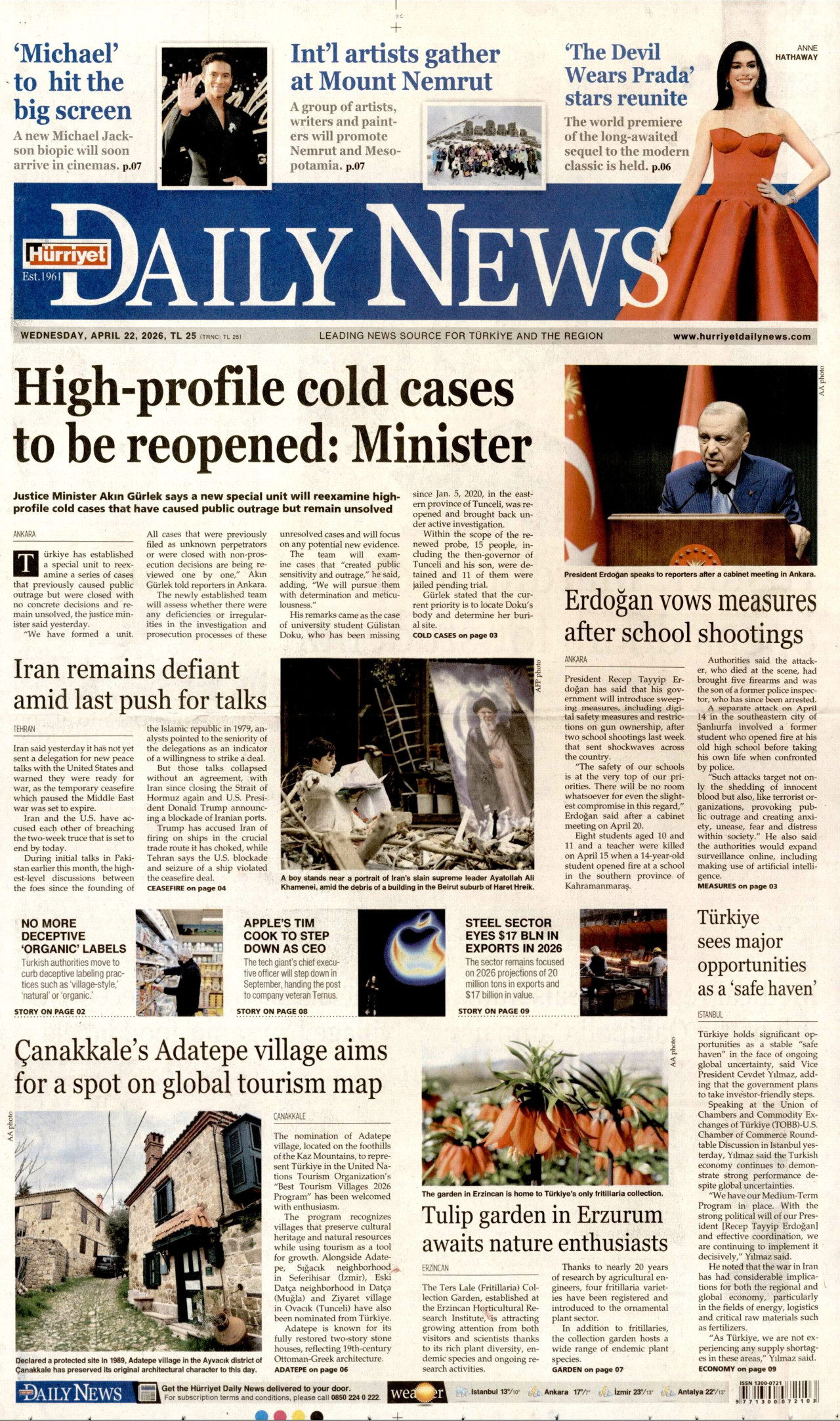 Gazeteler manşetine hangi haberleri taşıdı? İşte 22 Nisan Çarşamba gazete manşetleri