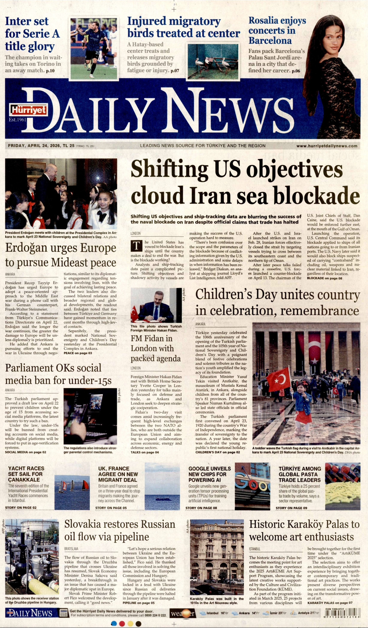 Gazeteler manşetine hangi haberleri taşıdı? İşte 24 Nisan Cuma gazete manşetleri
