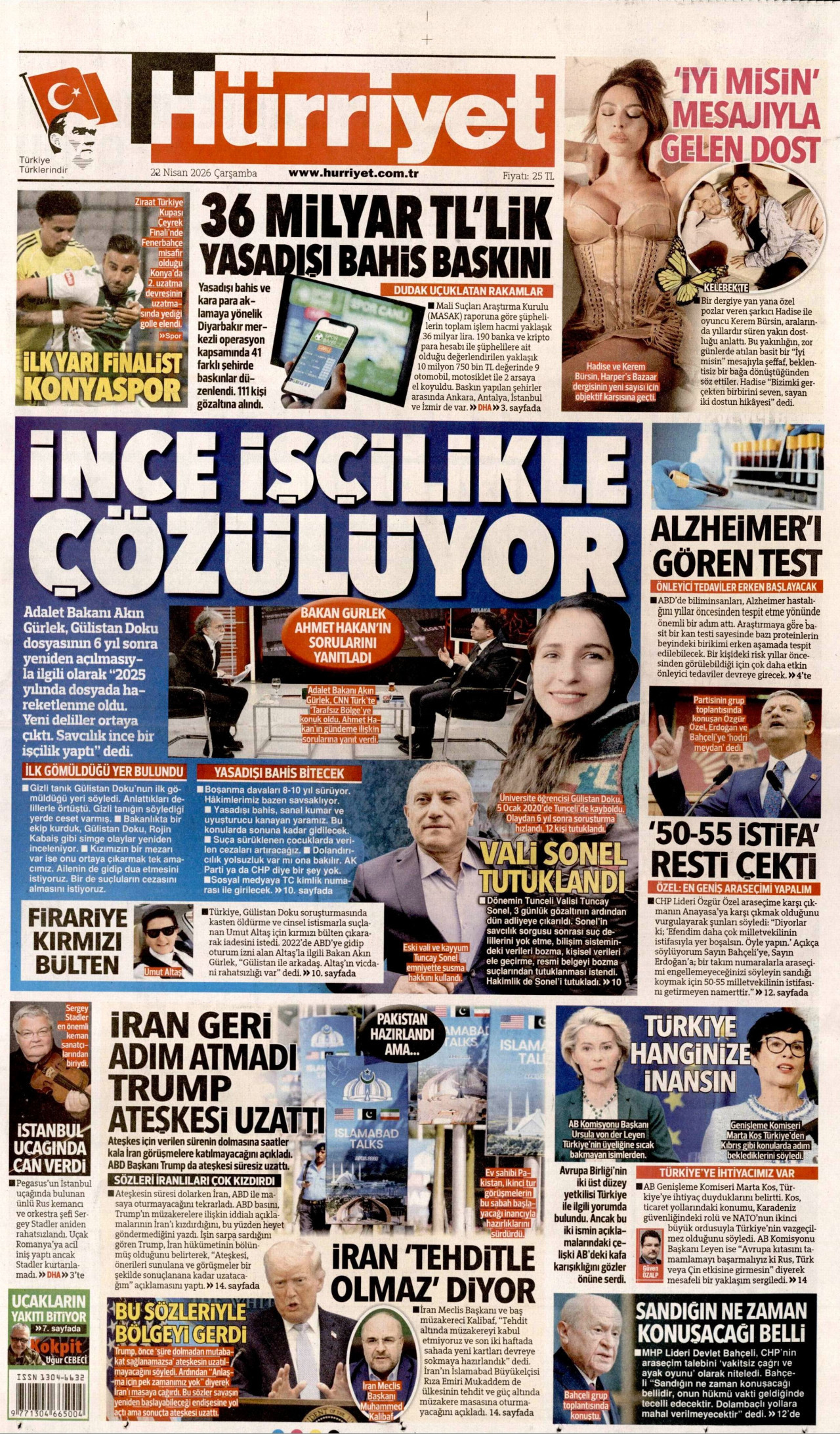 Gazeteler manşetine hangi haberleri taşıdı? İşte 22 Nisan Çarşamba gazete manşetleri