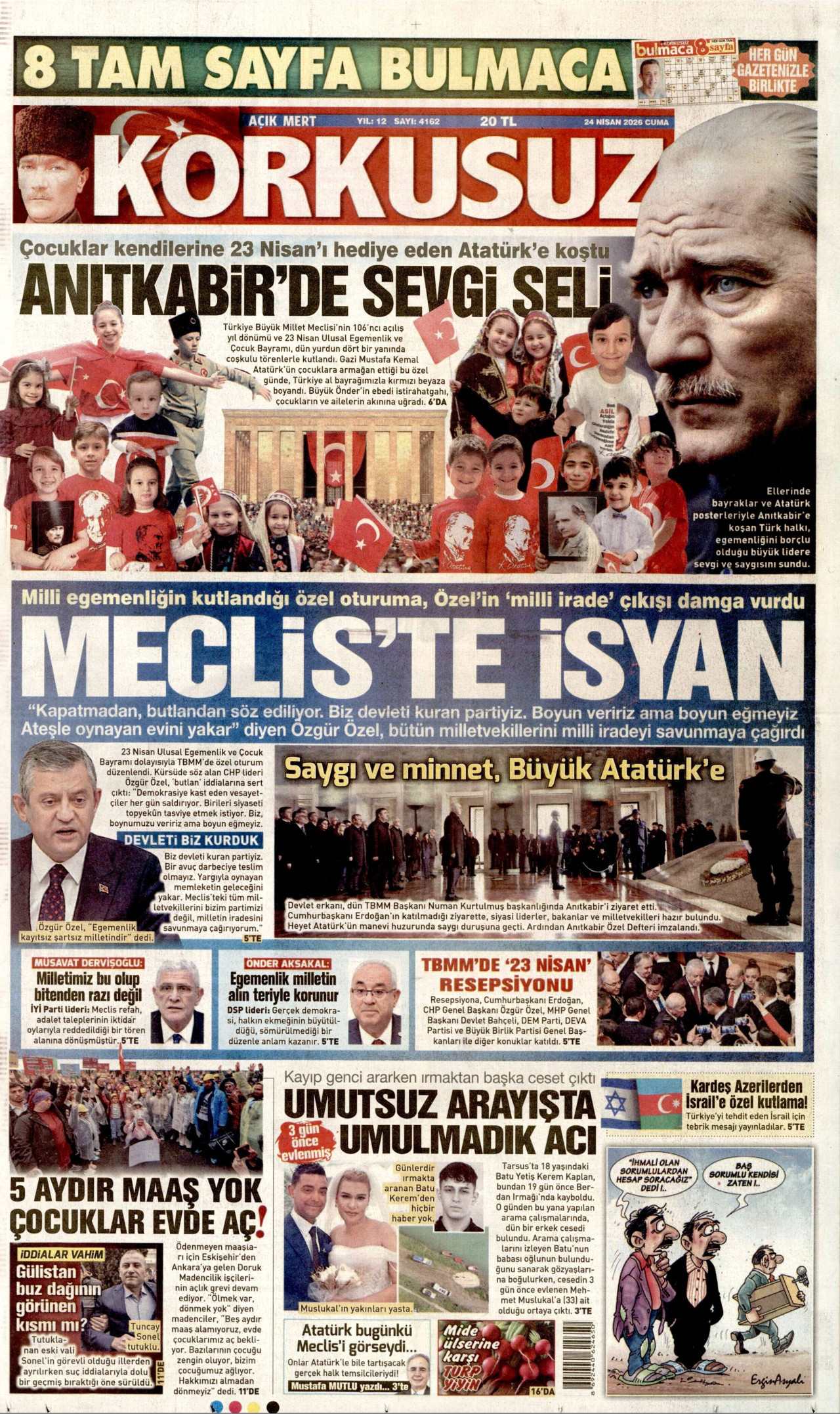 Gazeteler manşetine hangi haberleri taşıdı? İşte 24 Nisan Cuma gazete manşetleri