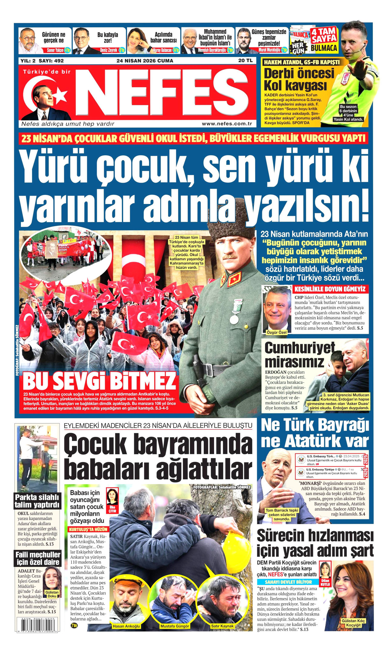 Gazeteler manşetine hangi haberleri taşıdı? İşte 24 Nisan Cuma gazete manşetleri