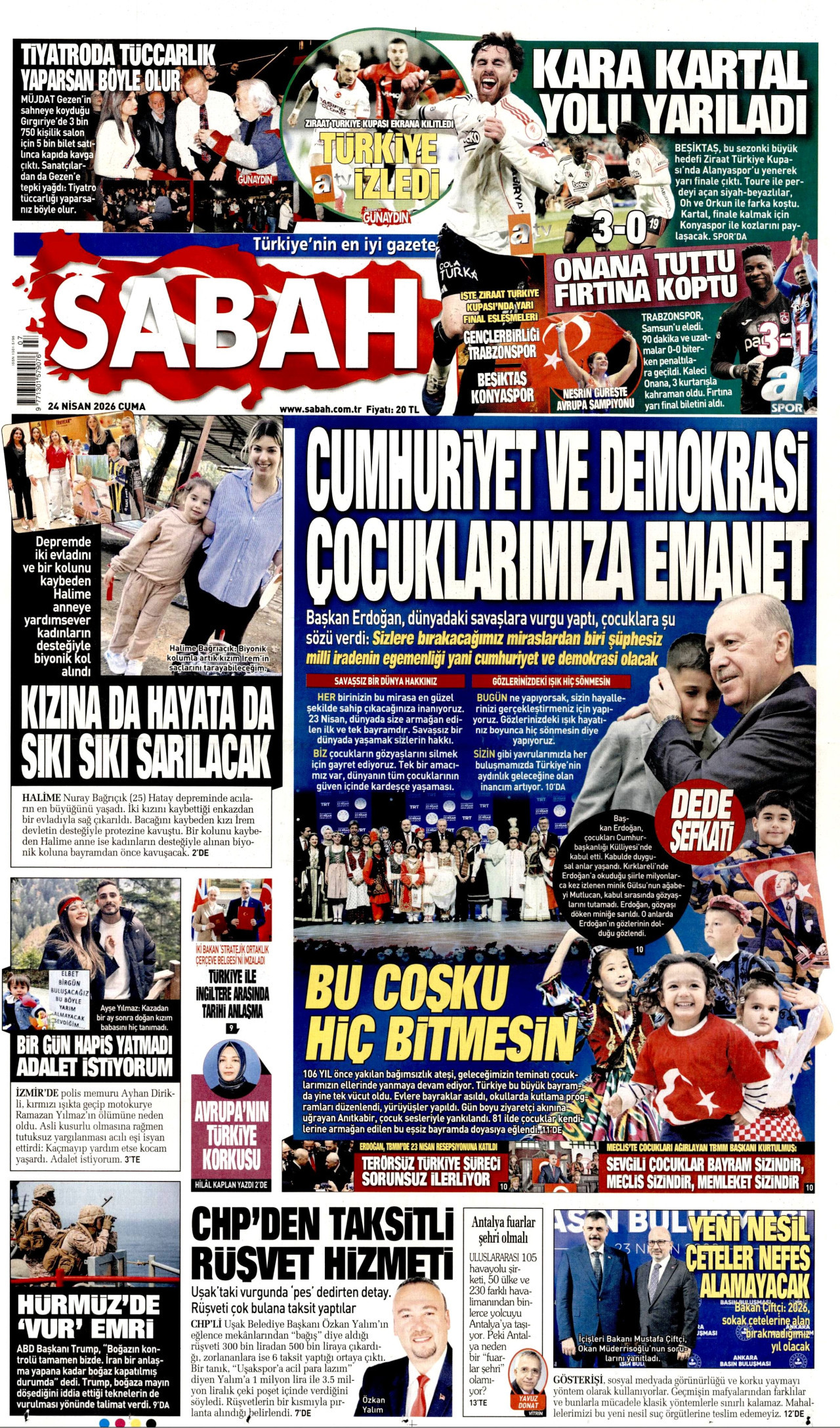 Gazeteler manşetine hangi haberleri taşıdı? İşte 24 Nisan Cuma gazete manşetleri