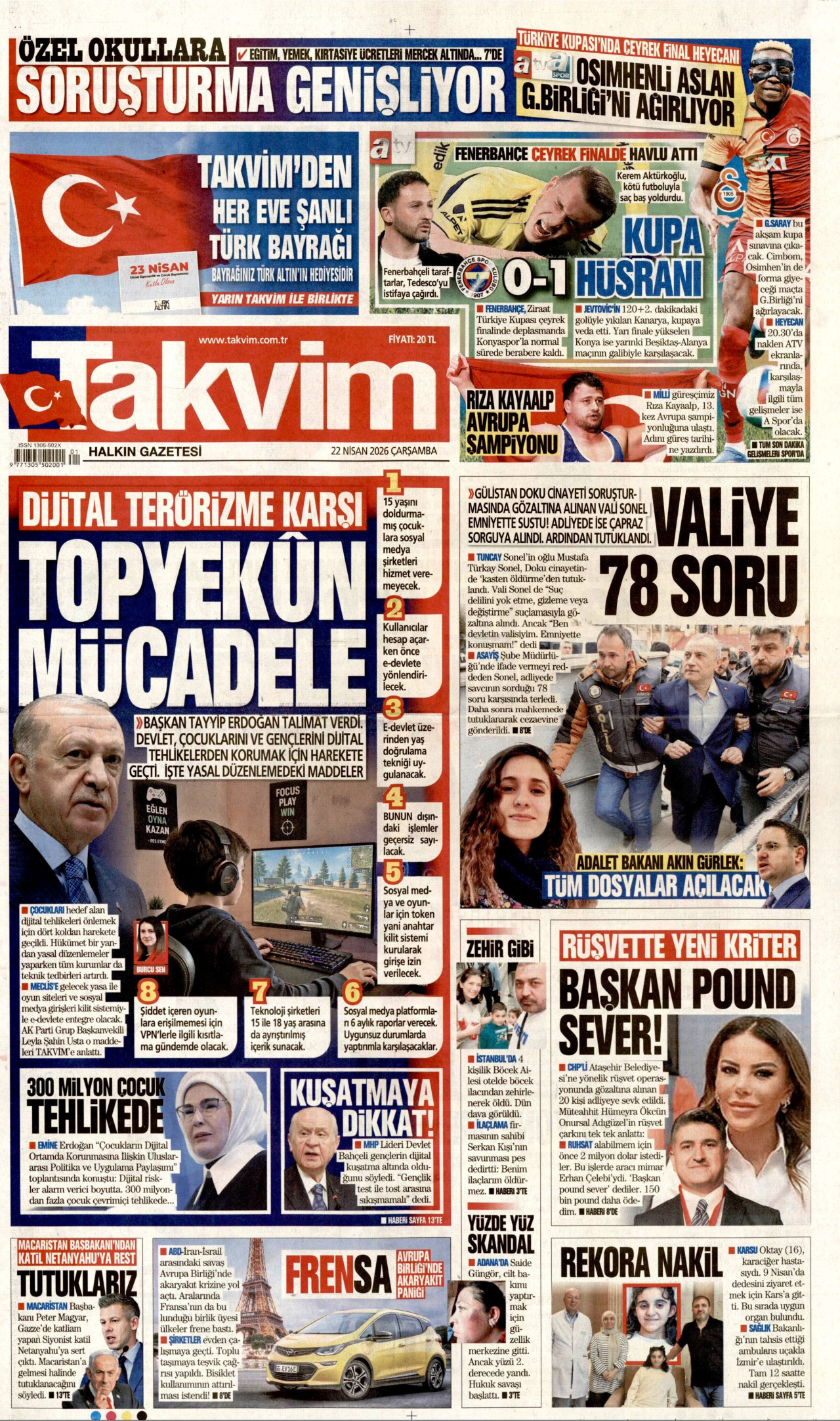 Gazeteler manşetine hangi haberleri taşıdı? İşte 22 Nisan Çarşamba gazete manşetleri