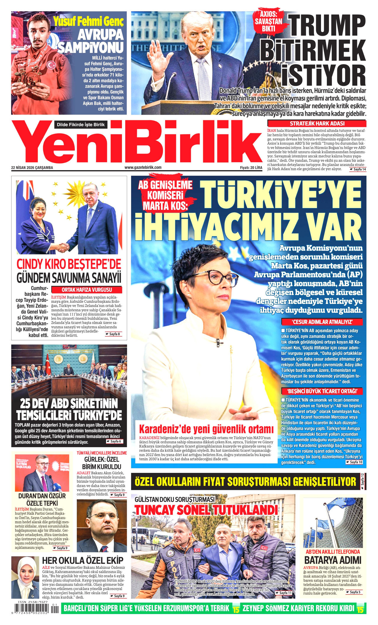 Gazeteler manşetine hangi haberleri taşıdı? İşte 22 Nisan Çarşamba gazete manşetleri