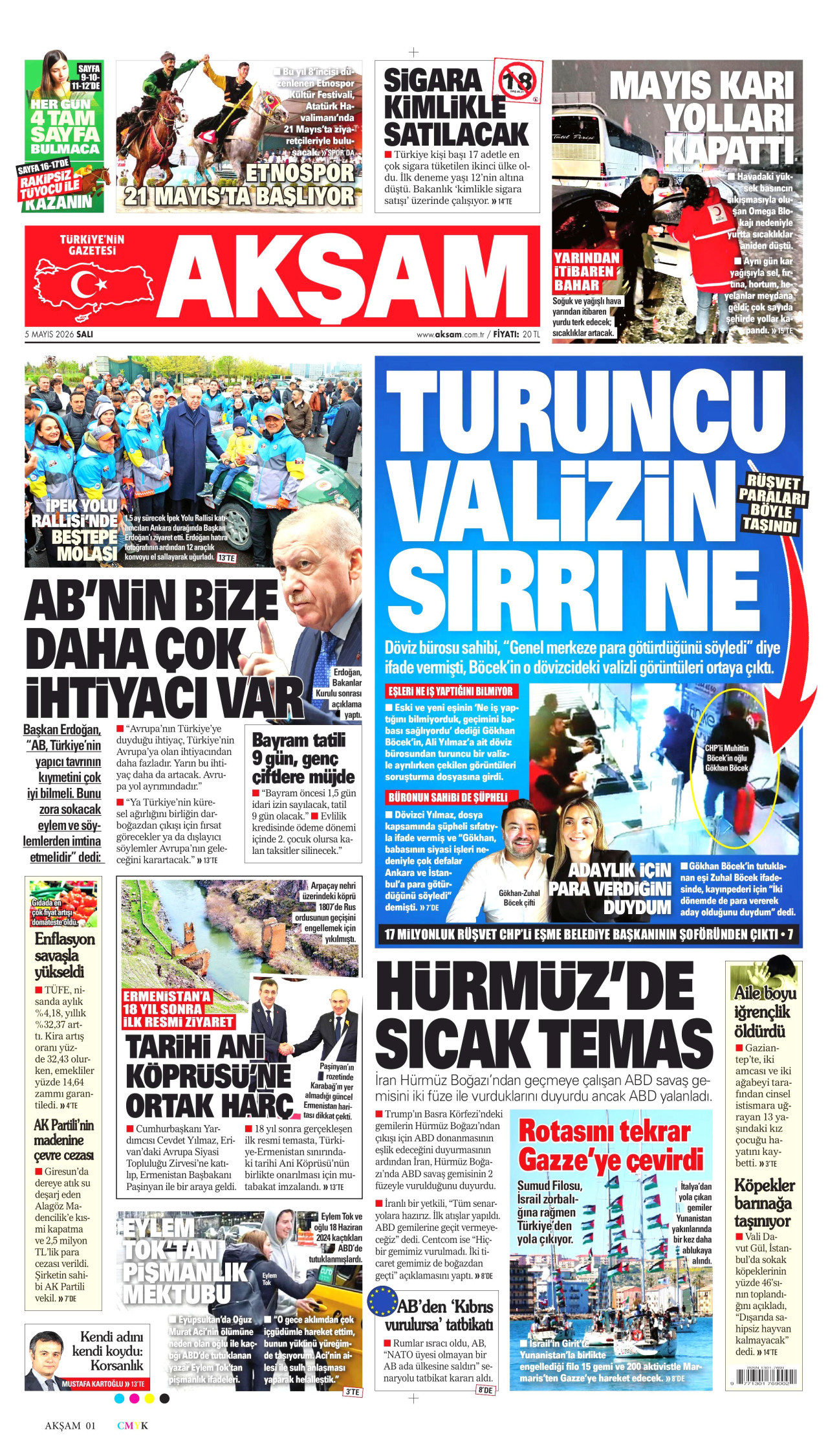 Gazeteler manşetine hangi haberleri taşıdı? İşte 5 Mayıs Salı gazete manşetleri