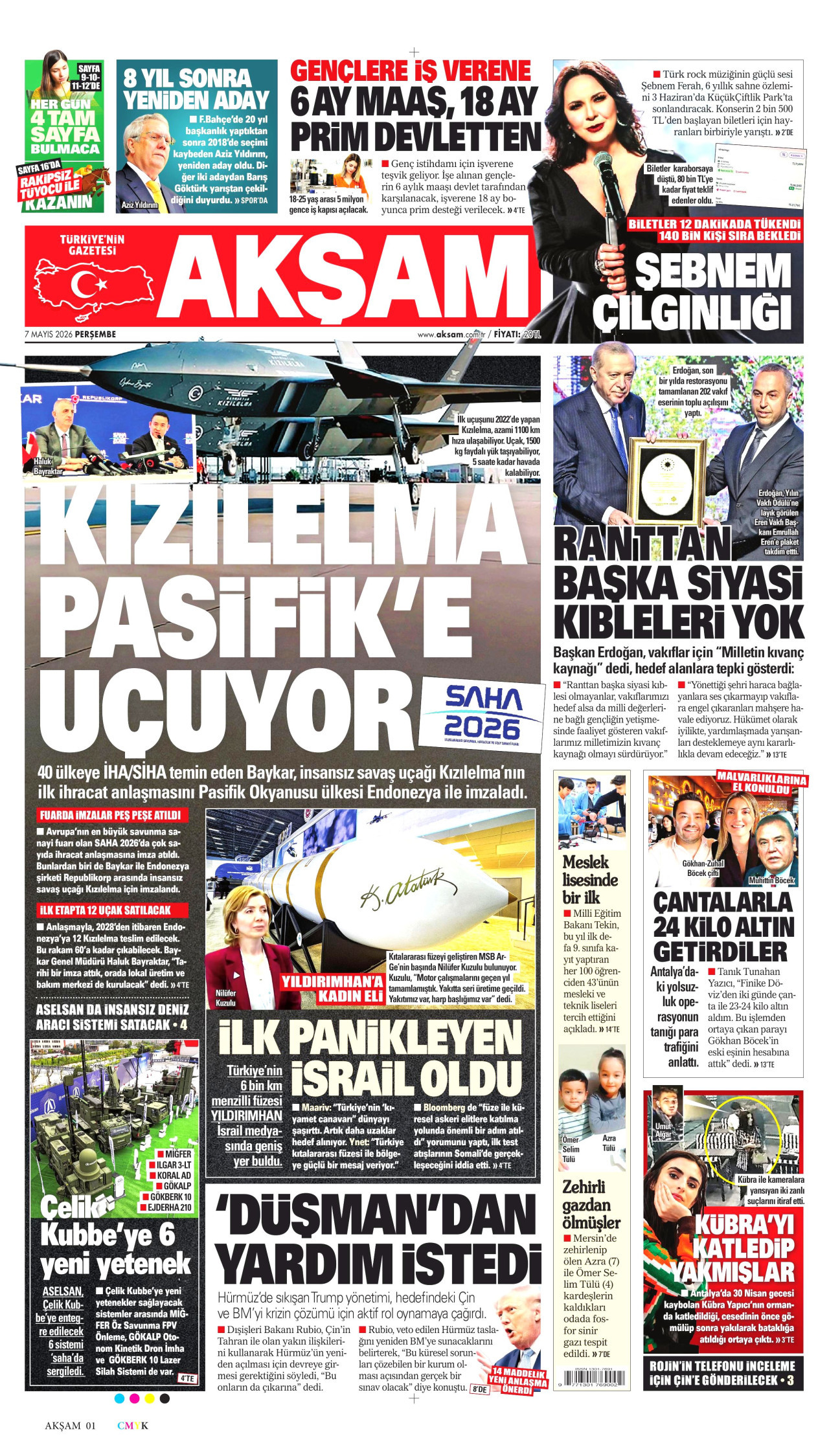 Gazeteler manşetine hangi haberleri taşıdı? İşte 7 Mayıs Perşembe gazete manşetleri