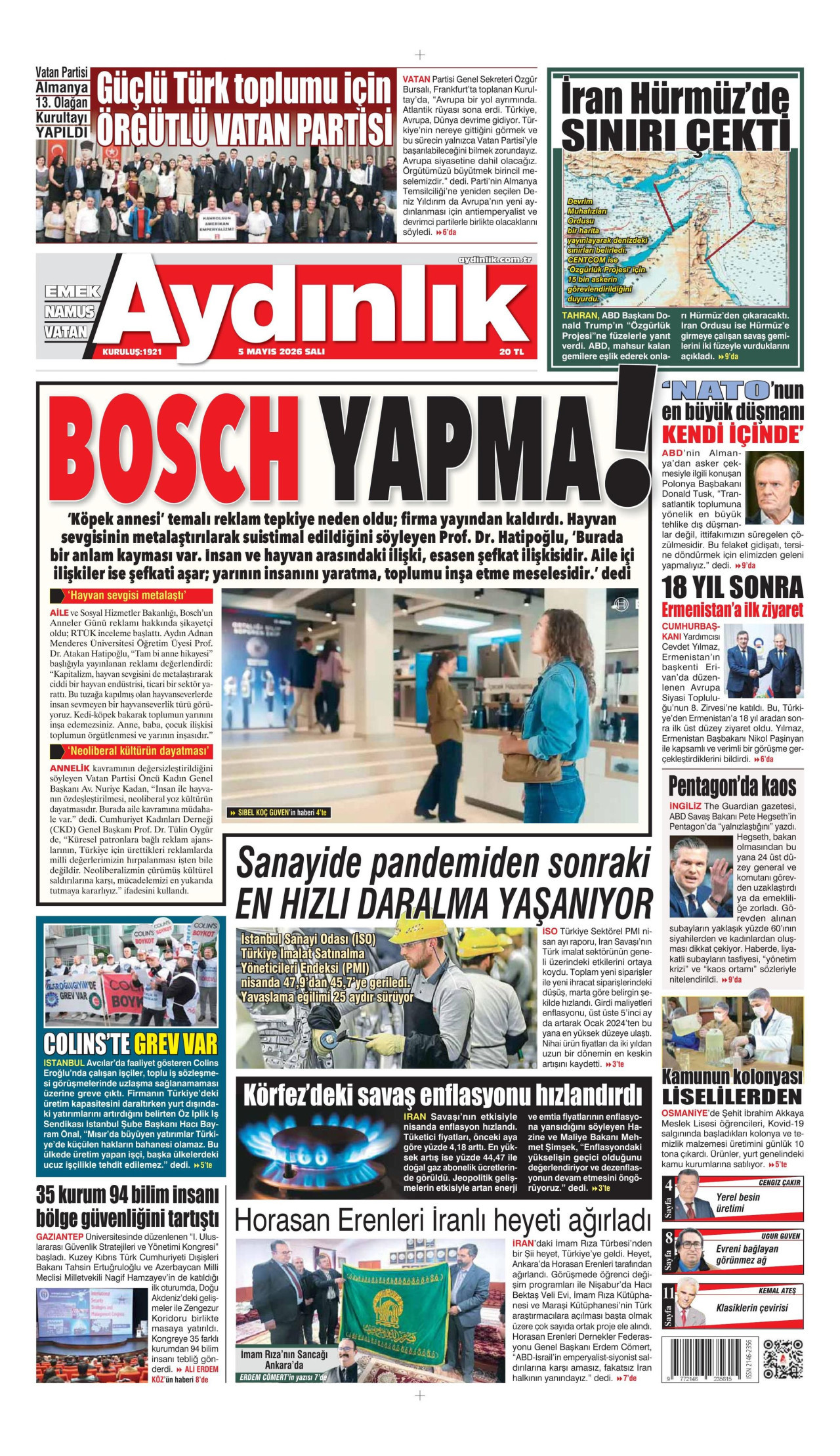 Gazeteler manşetine hangi haberleri taşıdı? İşte 5 Mayıs Salı gazete manşetleri