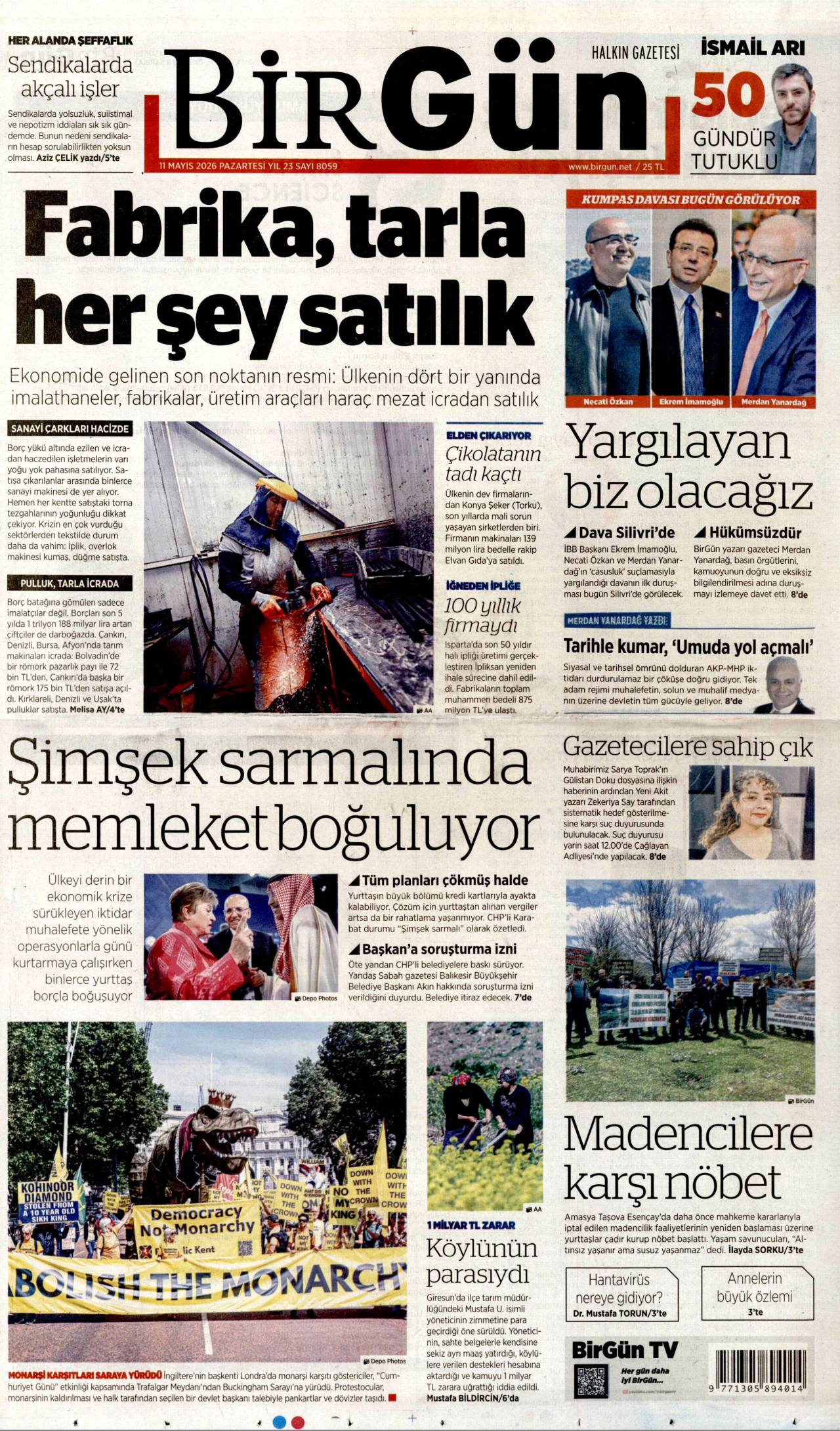 Gazeteler manşetine hangi haberleri taşıdı? İşte 11 Mayıs Pazartesi gazete manşetleri