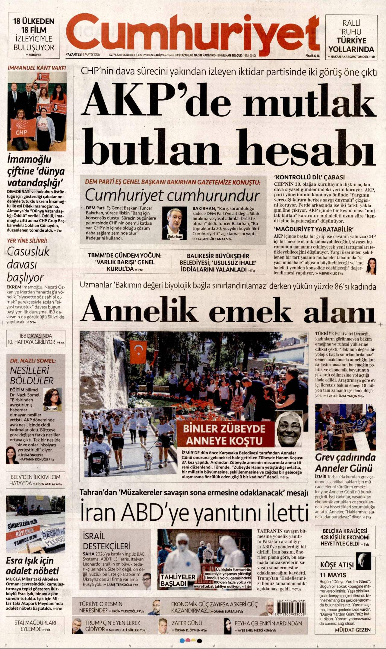 Gazeteler manşetine hangi haberleri taşıdı? İşte 11 Mayıs Pazartesi gazete manşetleri