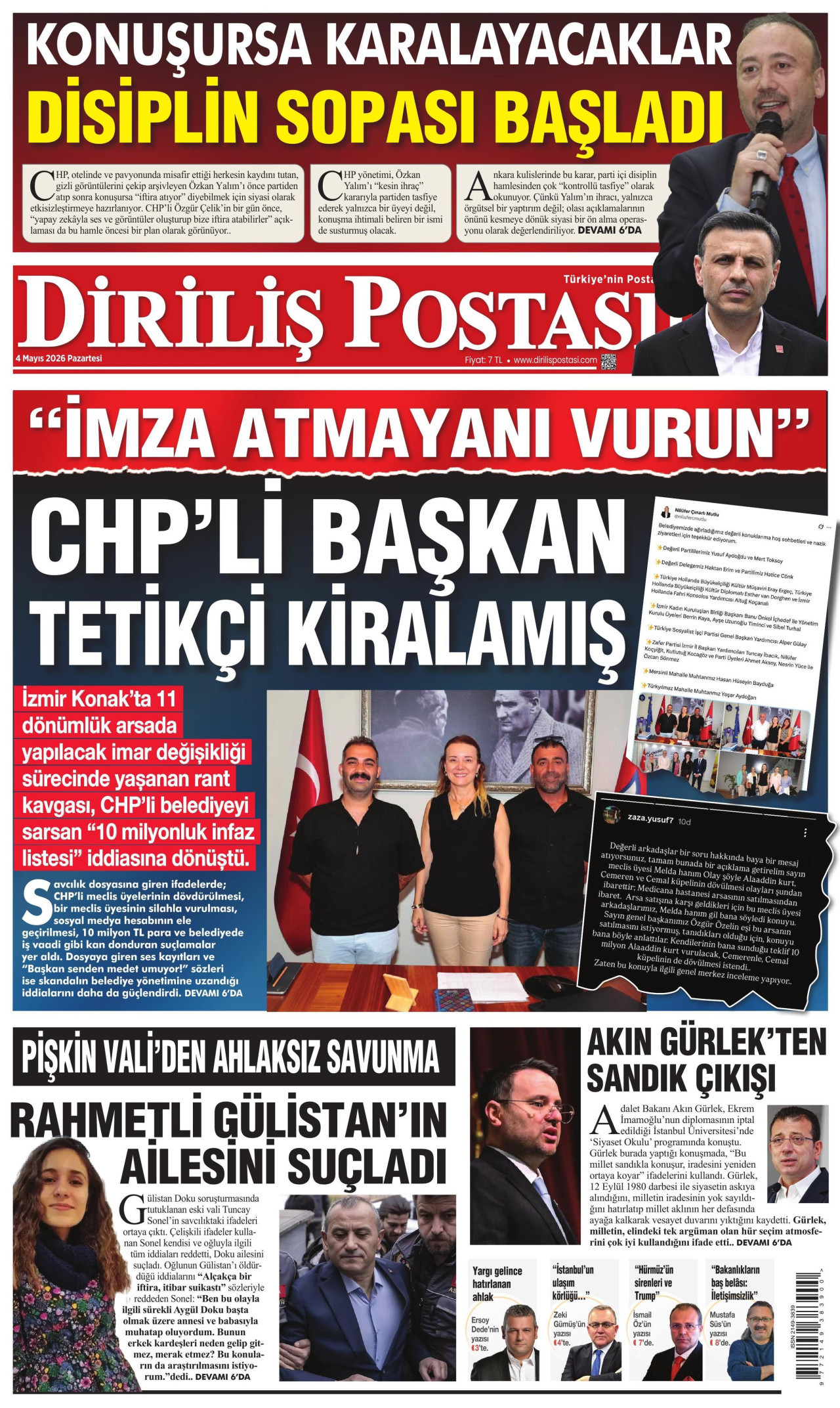 Gazeteler manşetine hangi haberleri taşıdı? İşte 4 Mayıs Pazartesi gazete manşetleri 17 Gazeteler manşetine hangi haberleri taşıdı? İşte 4 Mayıs Pazartesi gazete manşetleri