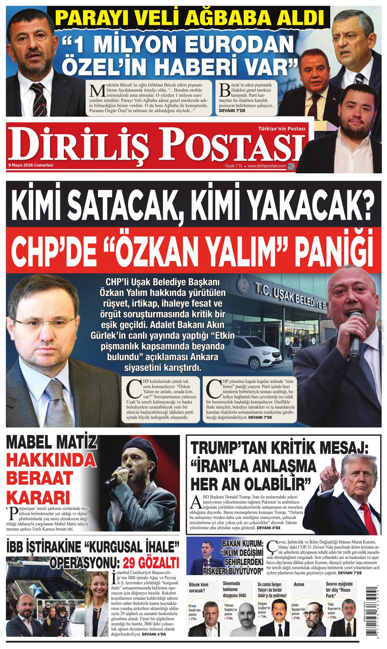 Gazeteler manşetine hangi haberleri taşıdı? İşte 9 Mayıs Cumartesi gazete manşetleri